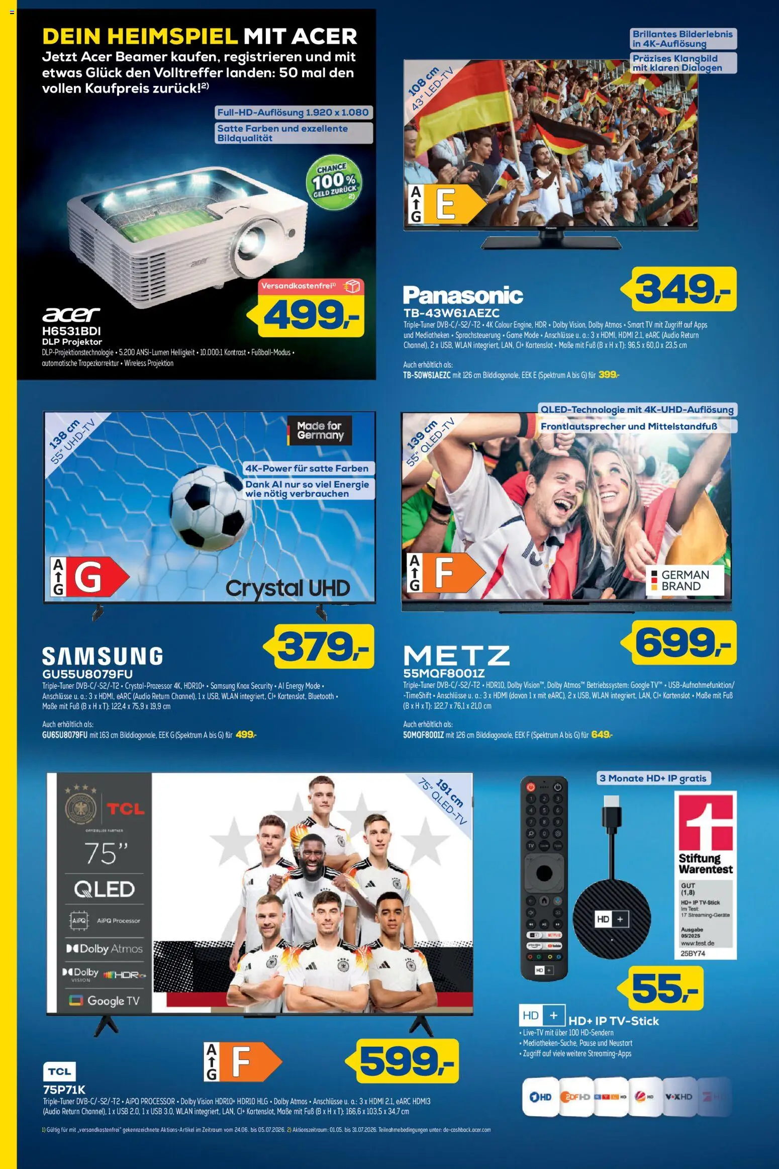 Euronics  Aktueller Prospekt – gültig ab 24.06.2026 | Seite: 10 | Produkte: Panasonic, Energy, TV, Beamer