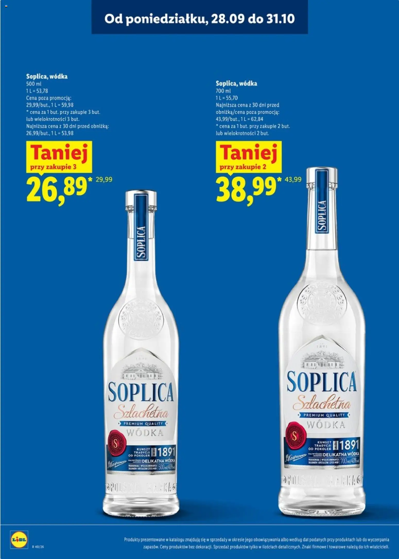 Lidl Katalog alkoholi mocnych od 28.09.2026 | Strona: 5 | Produkty: Soplica, Vodka, Wódka