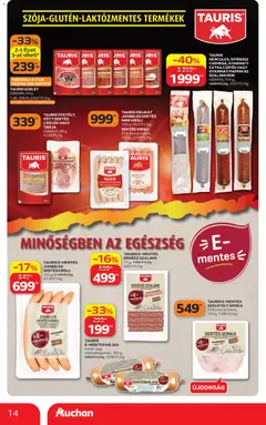 TAURIS FÜSTÖLT, FÖTT SERTÉS CSÜLÖK VAGY TARJA, szeletelt, 80 g - amely érvényes a következő dátumtól: 2026.10.01. | Oldal: 14
