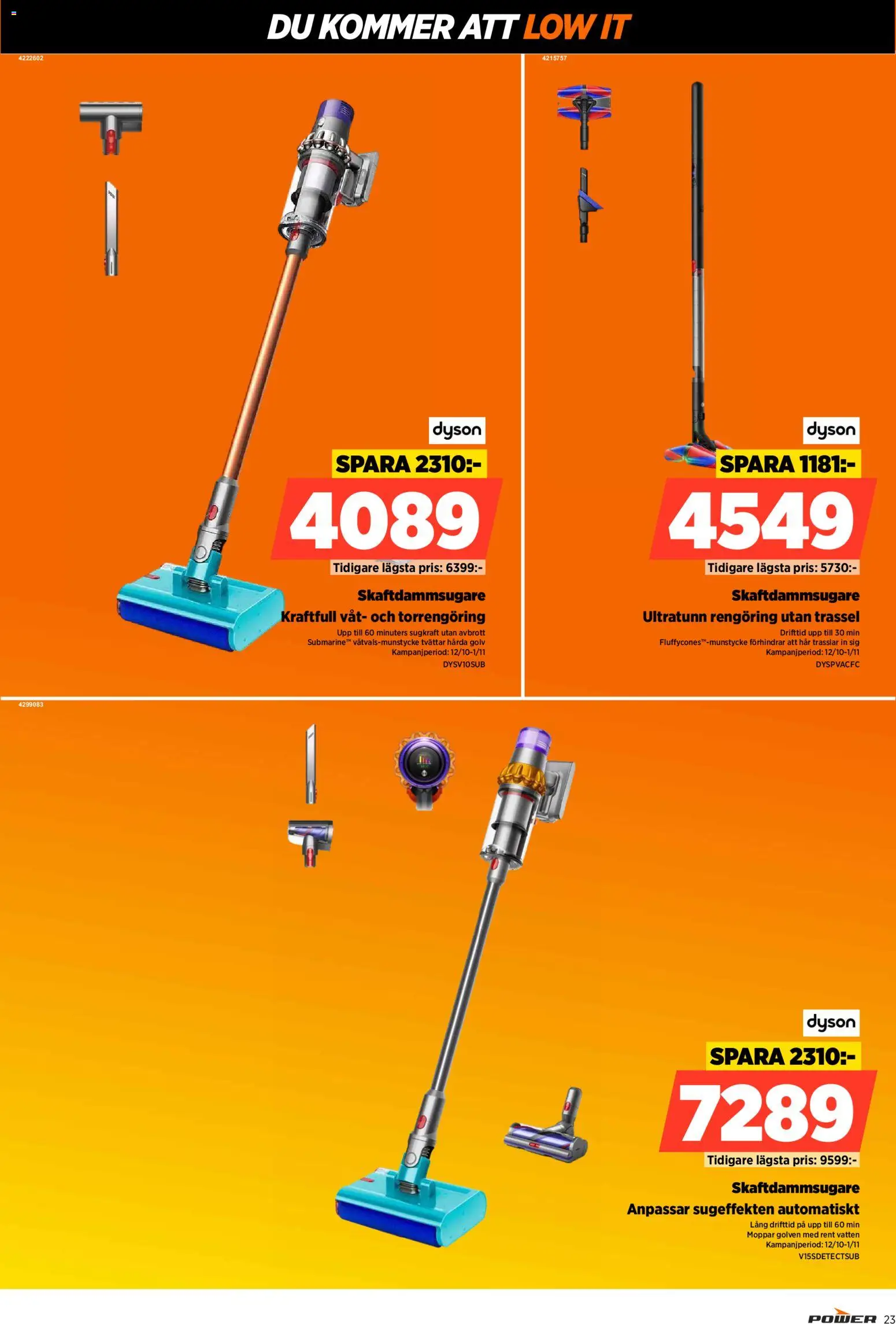 Power reklamblad aktuell från 26/10/2026 | Sida: 23 | Produkter: Vatten, Skaftdammsugare