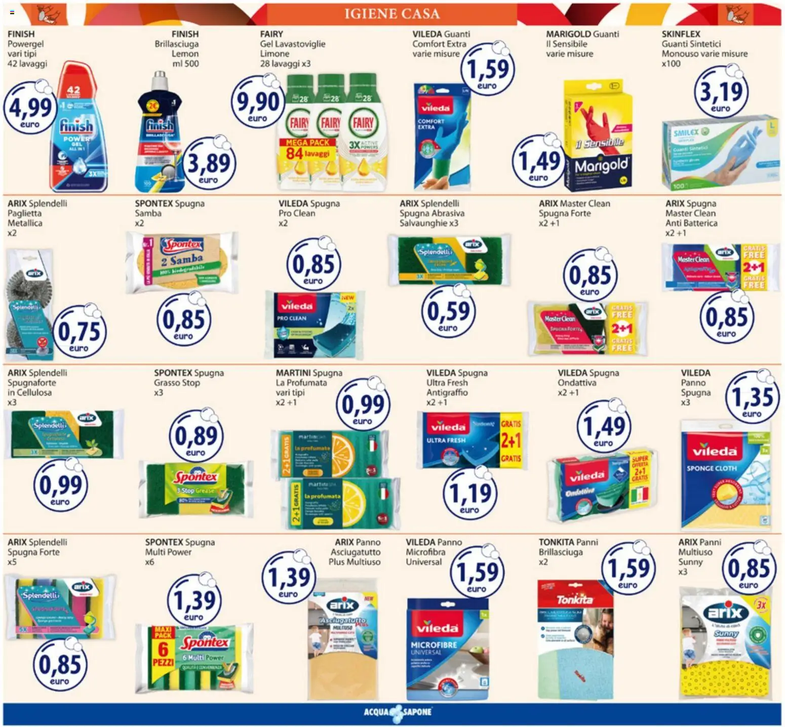 Volantino Acqua e Sapone del 01.06.2026 | Pagina: 14 | Prodotti: Sapone, Limone, Lavastoviglie, Asciugatutto