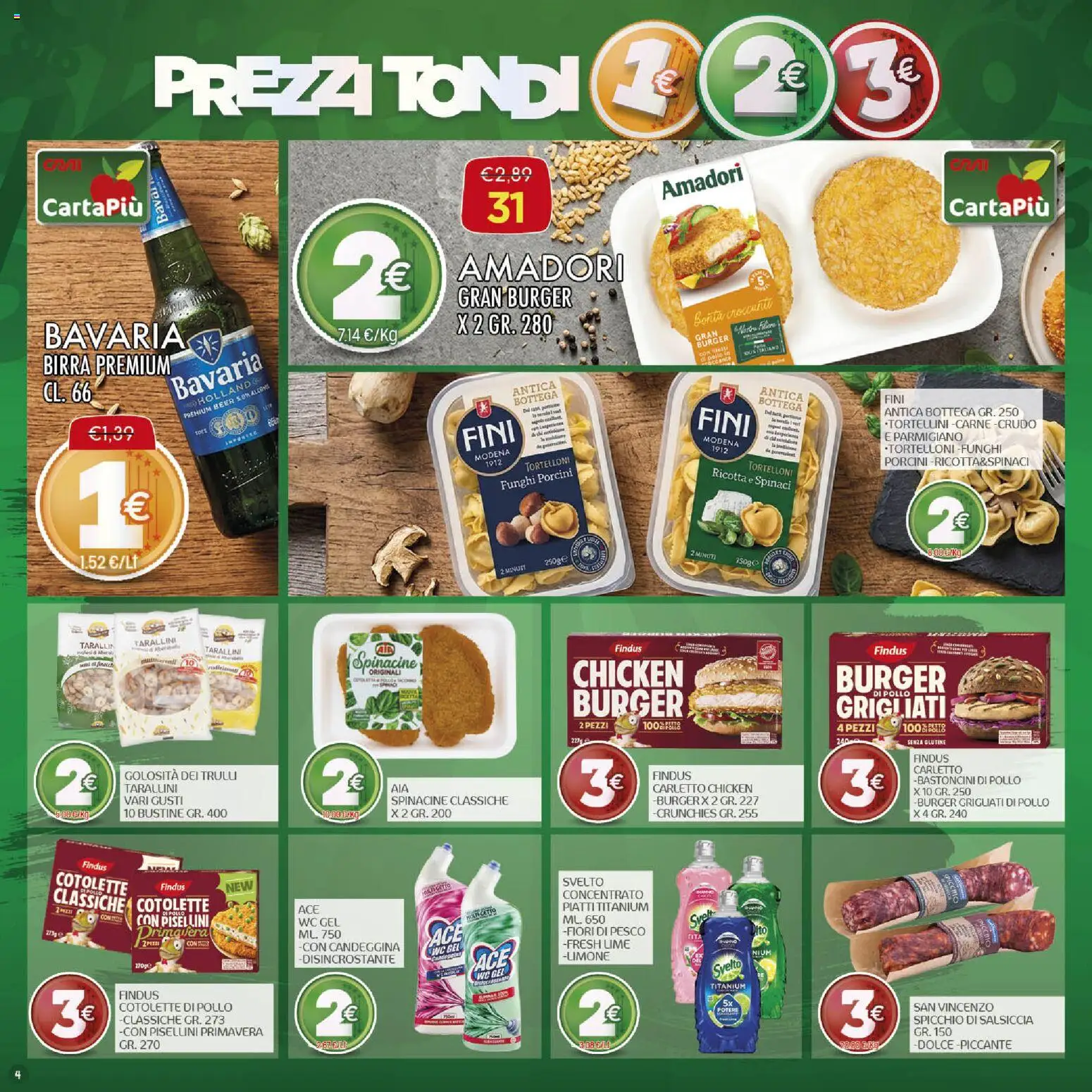 Volantino CRAI del 17/09/2026 | Pagina: 4 | Prodotti: Candeggina, Funghi, Ricotta, Tortelloni