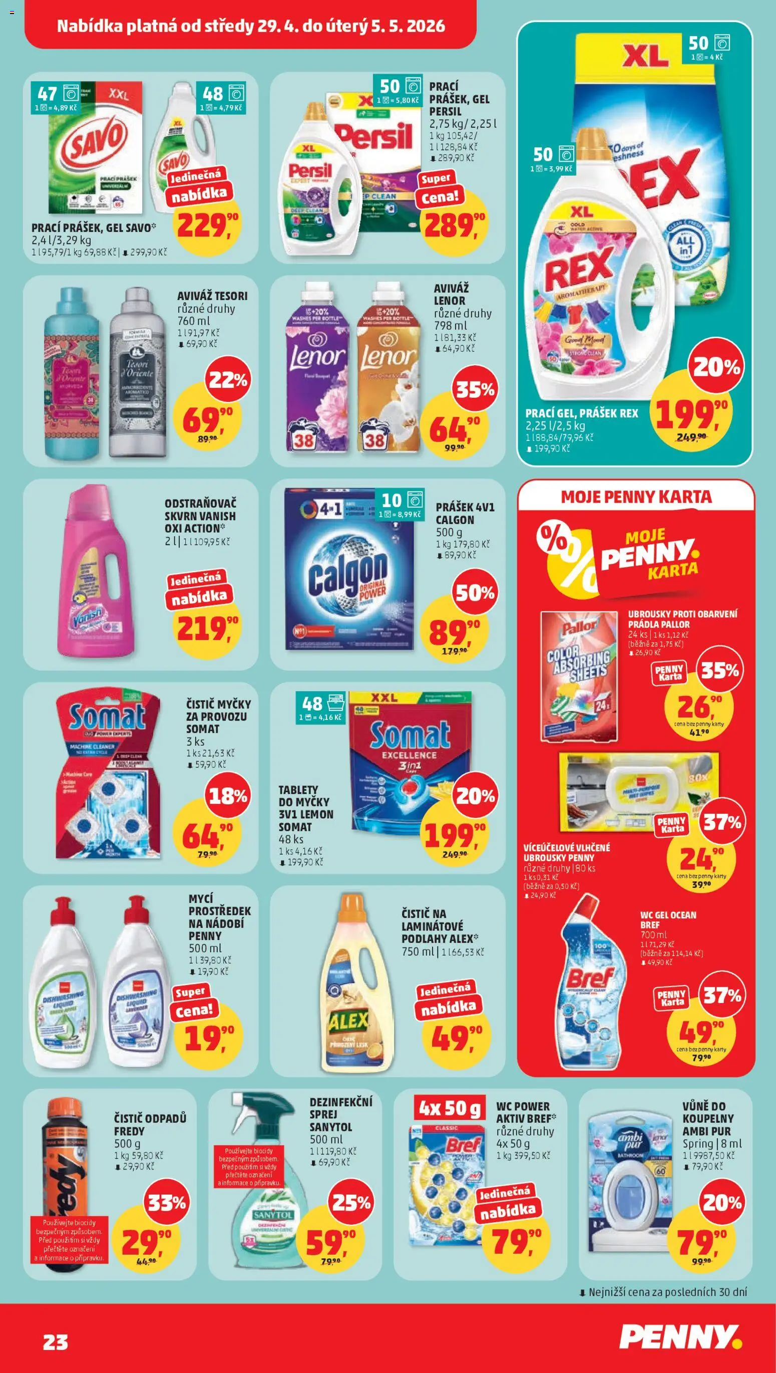 Penny Market leták od 29.04.2026 | Strana: 23 | Produkty: Tesori d'Oriente, Nádobí, Čistič odpadů, Sanytol