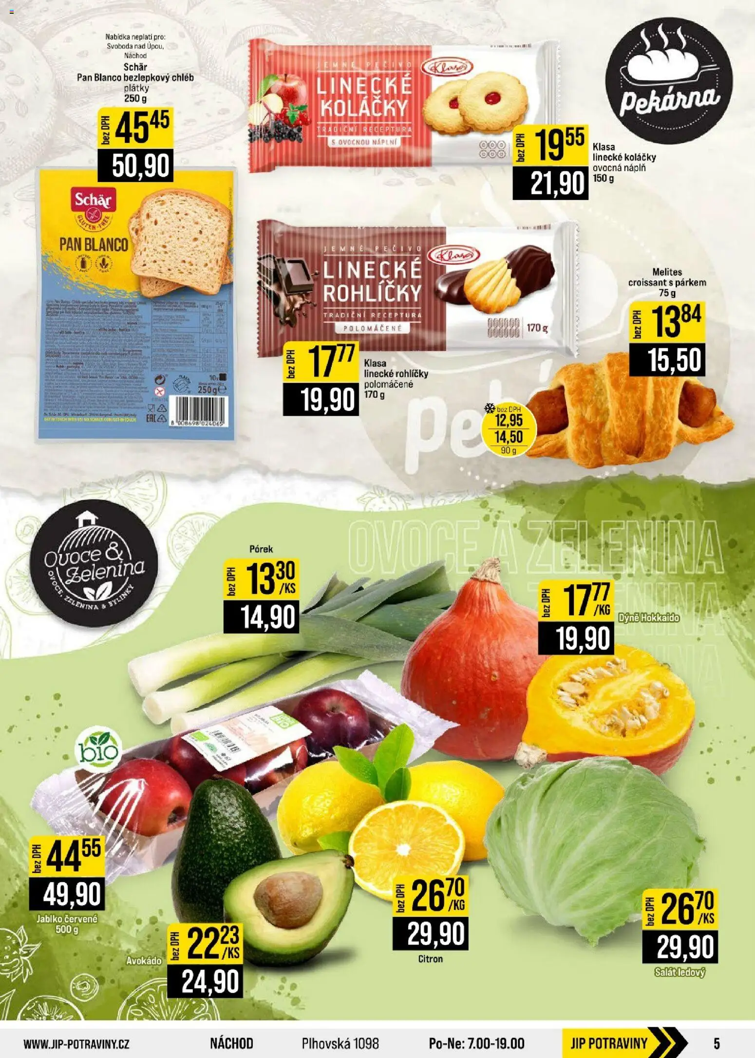 Jip leták - Cash & Carry od 23.09.2026 | Strana: 5 | Produkty: Bezlepkový chléb, Zelenina, Citron, Pórek