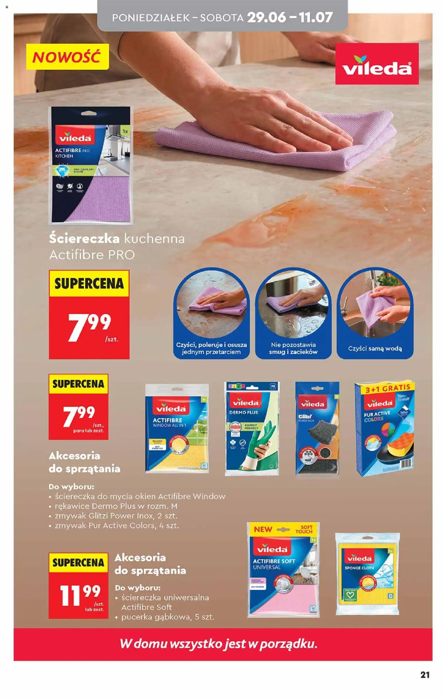 Biedronka gazetka - Hity i inspiracje od 27.06.2026 | Strona: 21 | Produkty: Vileda, Woda