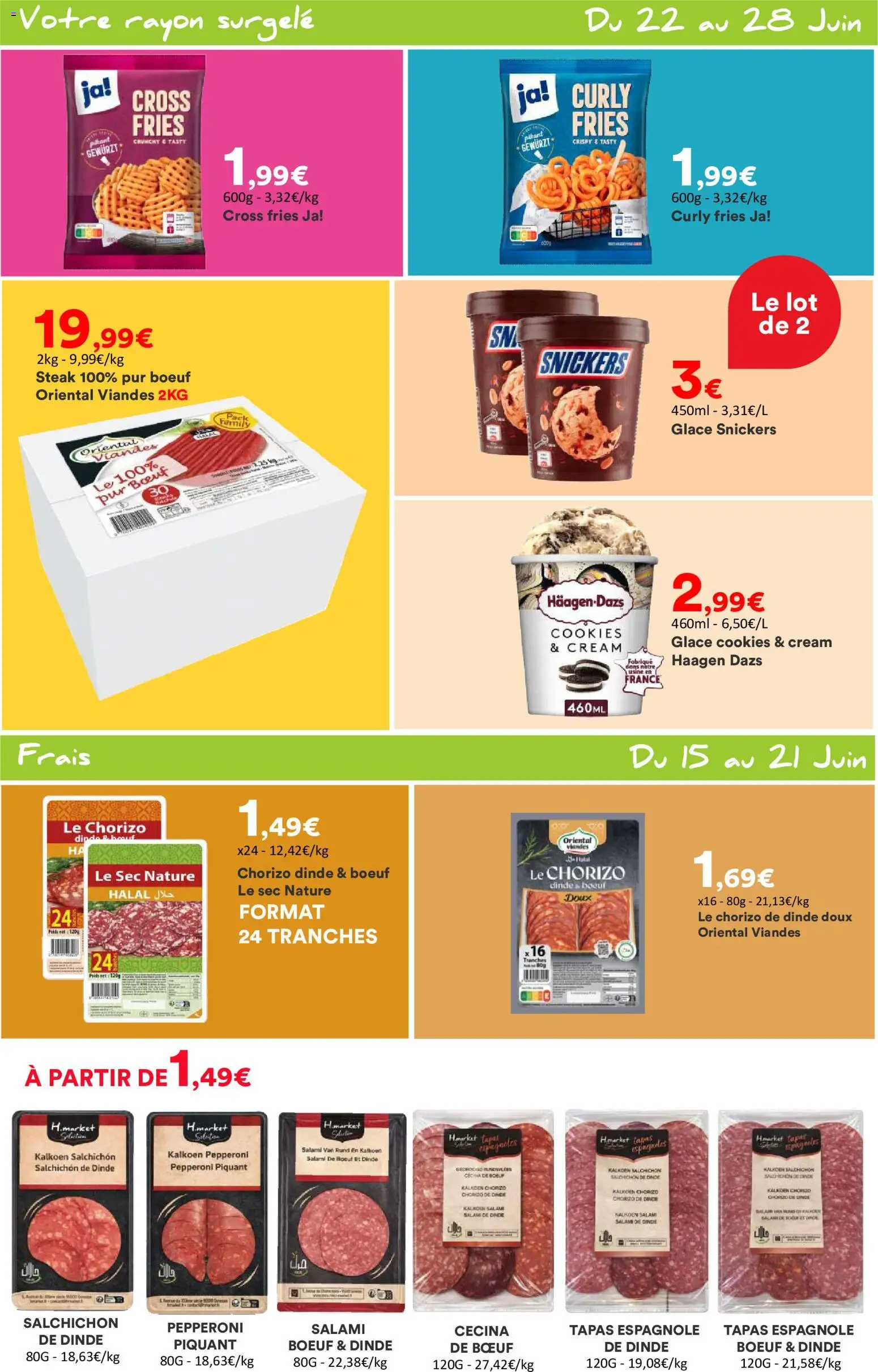 {H1} | Page: 4 | Produits: Chorizo, Poids, Cookies, Salami