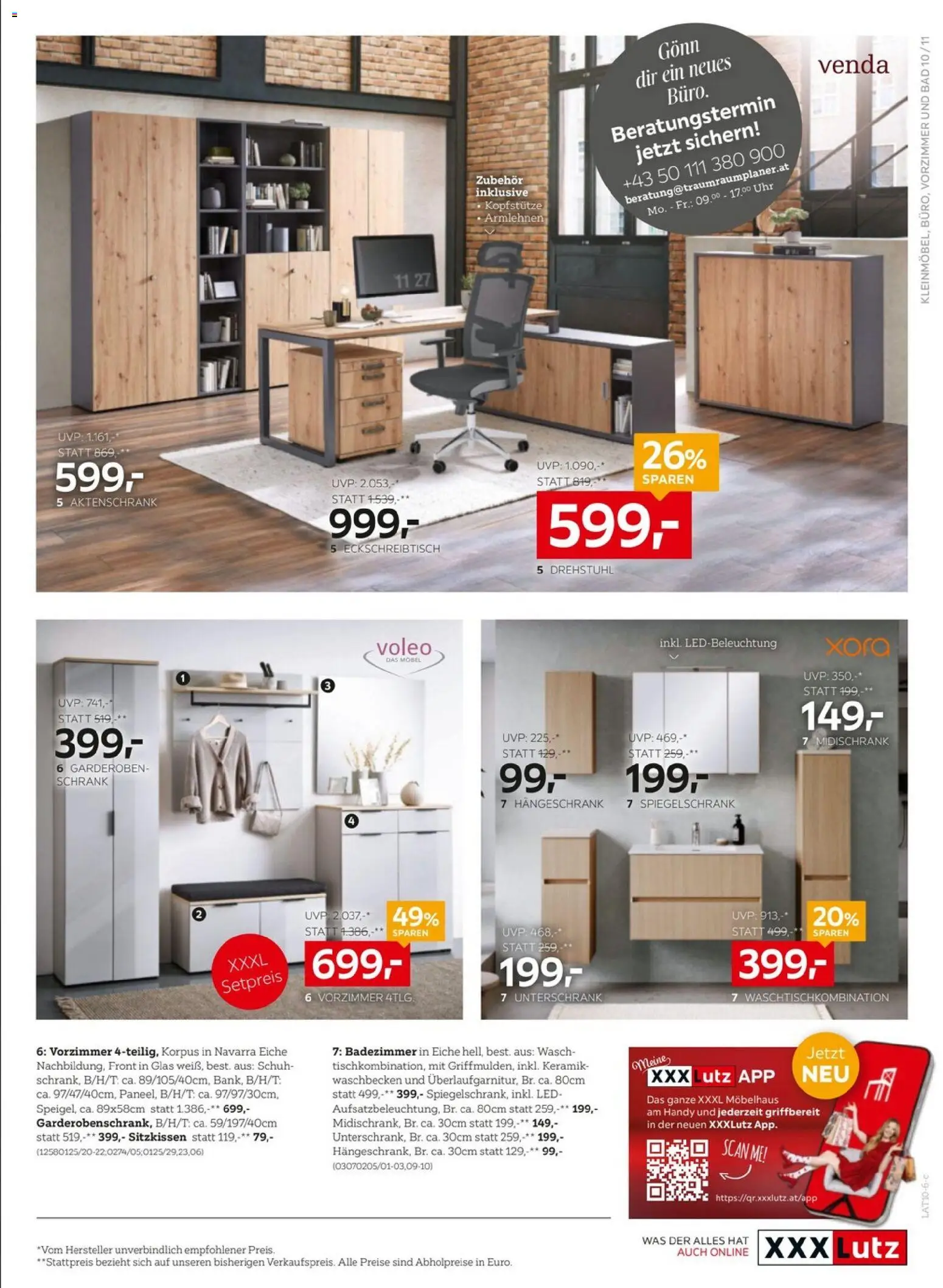 XXXLutz web 3 gültig ab 20.10.2026 | Seite: 10 | Produkte: Uhr, Schrank, Waschbecken, Bad
