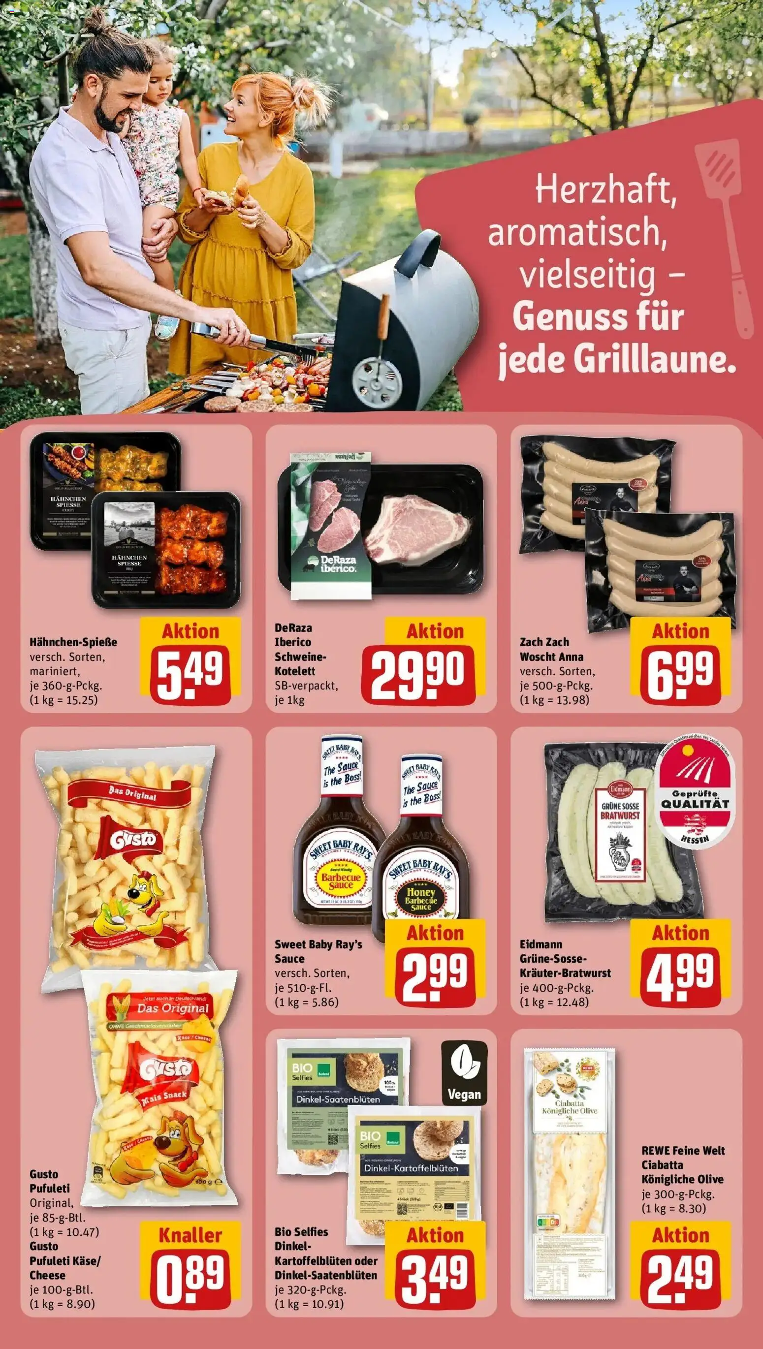 Rewe Prospekt Mainz / Gonsenheim – gültig ab 01.06.2026 | Seite: 18 | Produkte: Hahnchen, Cola, Bratwurst, Soße