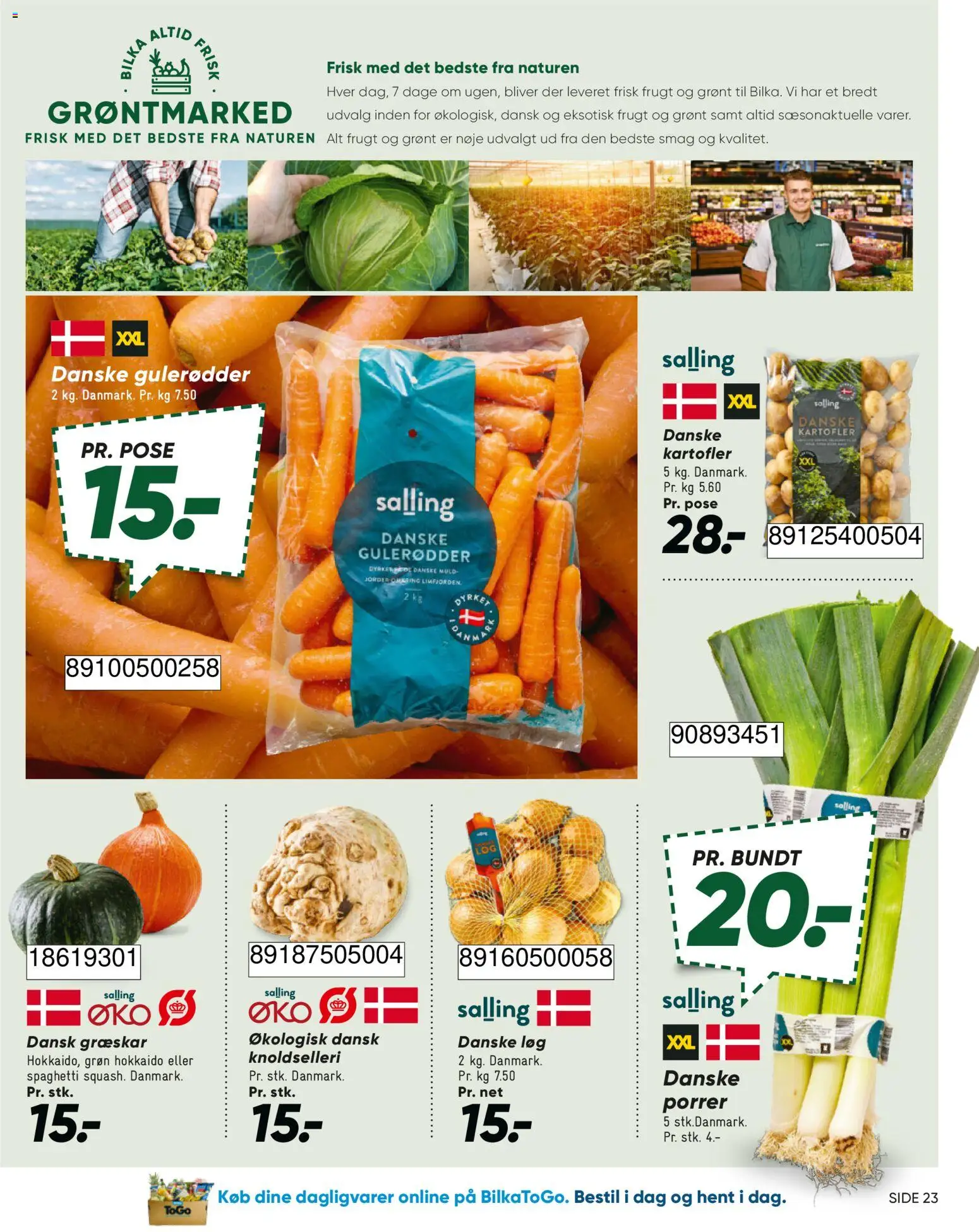 Bilka tilbudsavis – gyldig fra 02/10/2026 | Side: 36 | Produkter: Græskar, Gulerødder, Løg, Porrer
