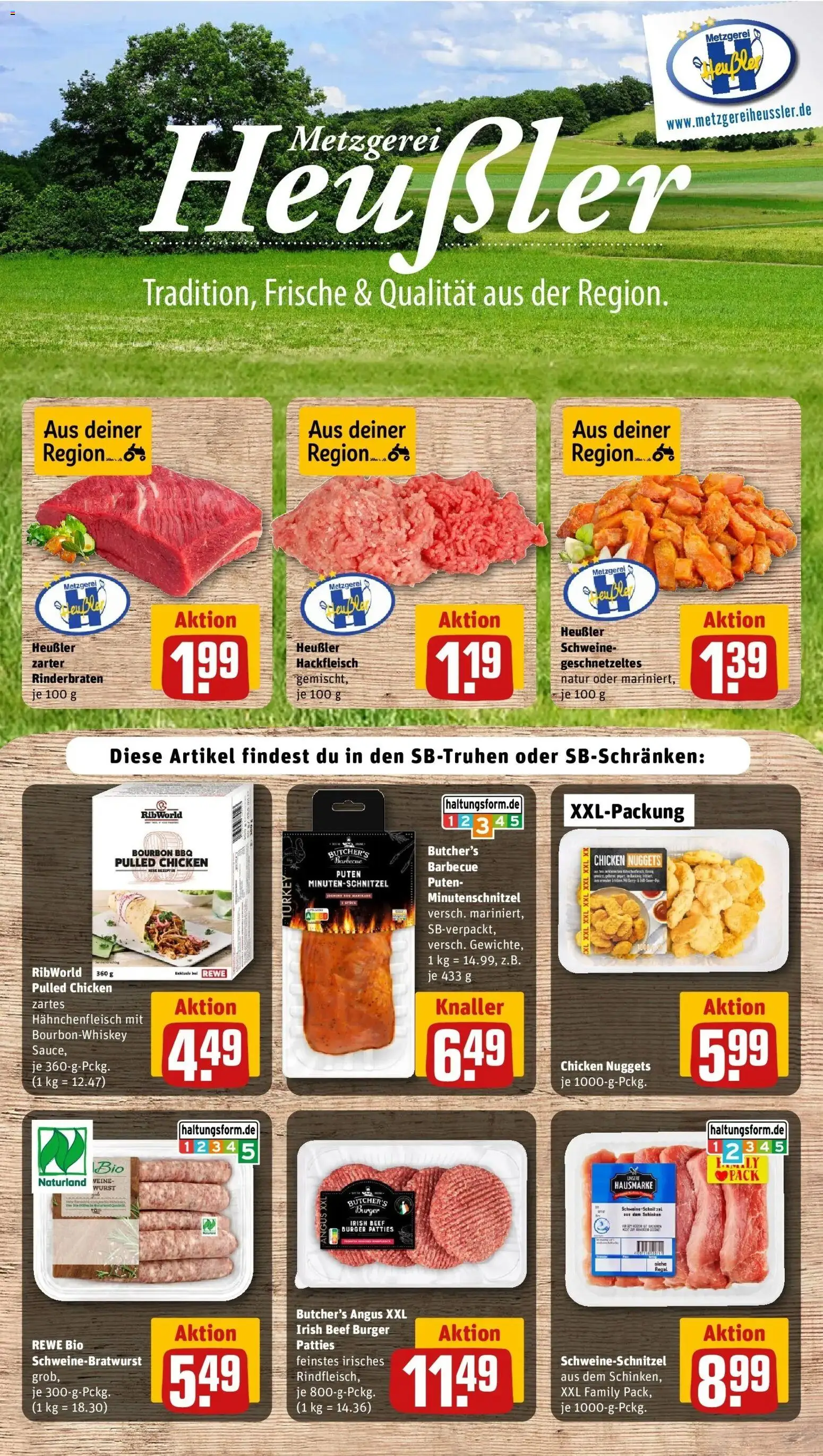 REWE Prospekt ab 14.09.2026 zum Blättern » Angebote | Seite: 6 | Produkte: Burger, Wurst, Bourbon, Hackfleisch