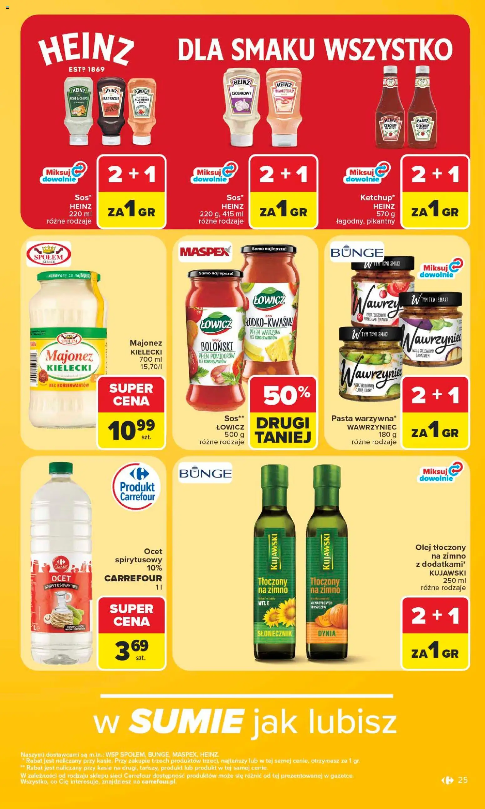 Carrefour gazetka od 06.07.2026 | Strona: 25 | Produkty: Ketchup, Słonecznik, Olej, Sos