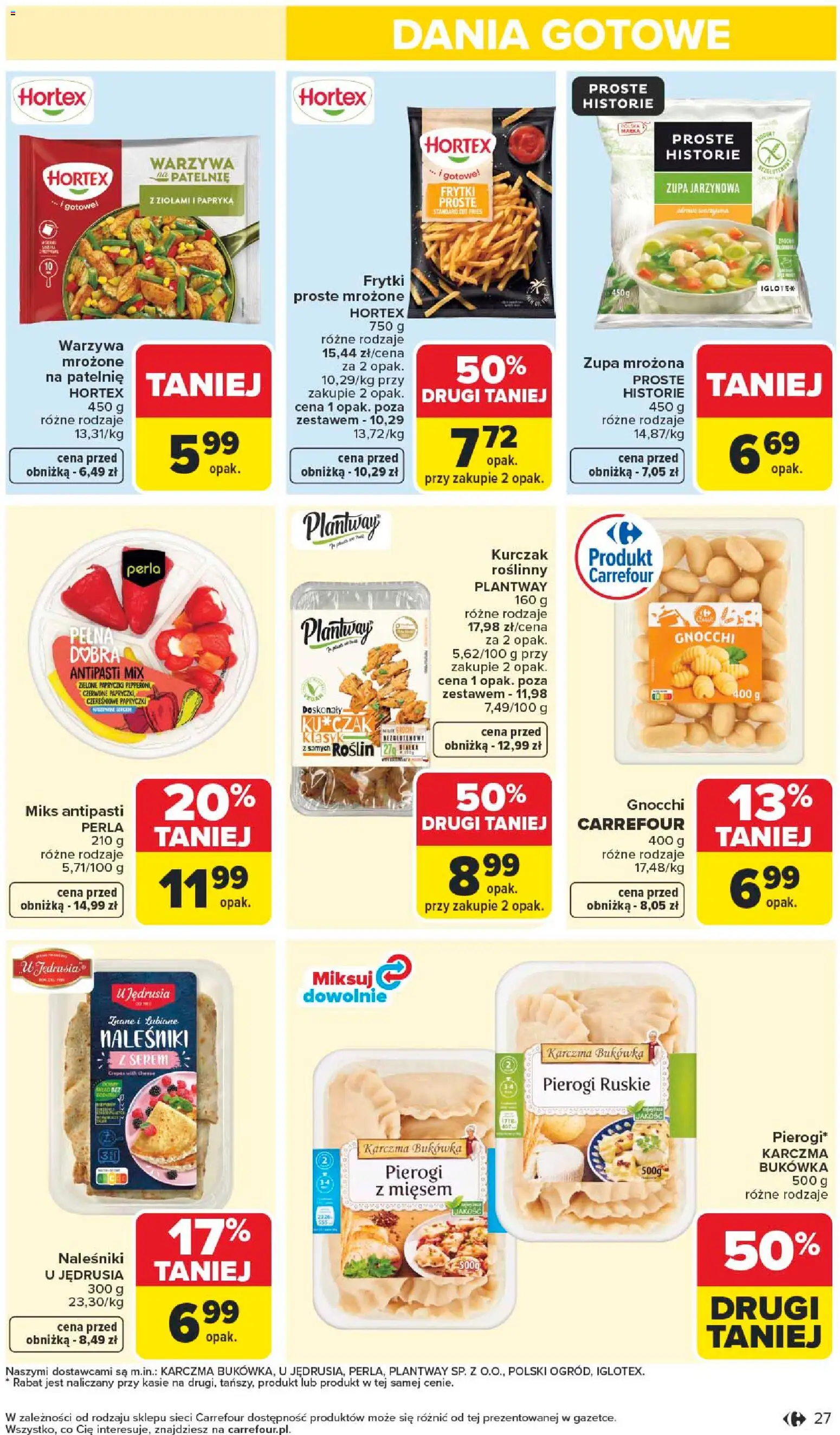 Carrefour gazetka od 04.05.2026 | Strona: 29 | Produkty: Pierogi, Zupa jarzynowa, Zupa mrożona, Frytki