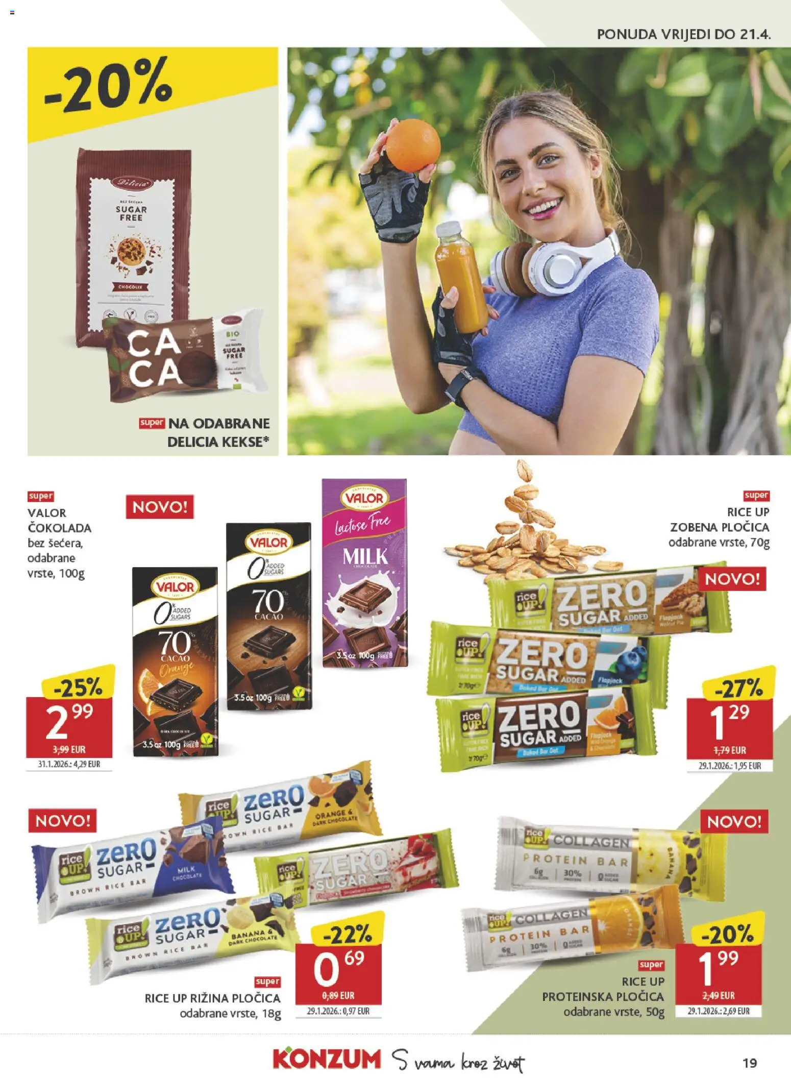 Konzum katalog | vrijedi od 08.04.2026 | Stranica: 19 | Proizvodi: Keksi, Čokolada