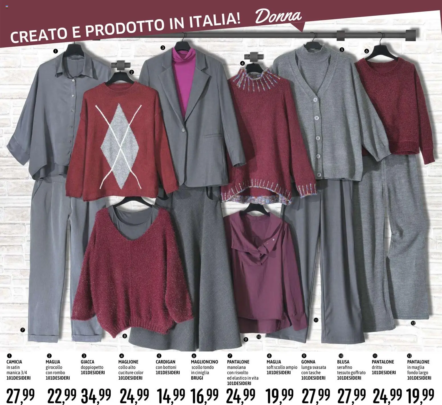 Volantino Emisfero del 24/09/2026 | Pagina: 25 | Prodotti: Gonna, Maglione, Collo, Tasche