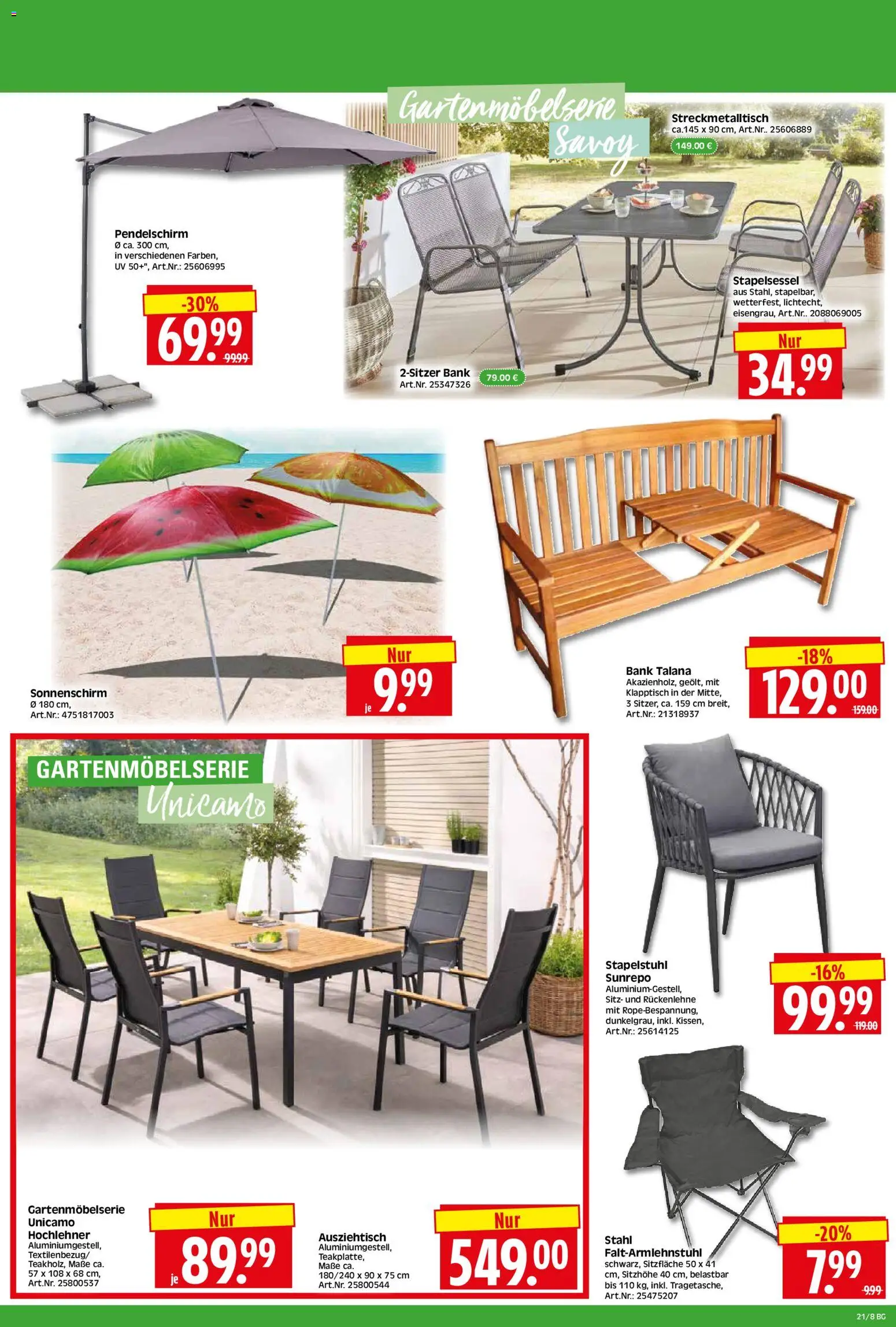 HERKULES Bau & Garten – gültig ab 18.05.2026 | Seite: 8 | Produkte: Sonnenschirm