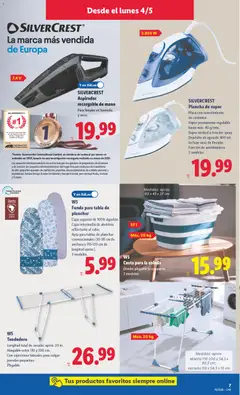 Vista previa SILVERCREST Plancha de vapor, Placa con revestimiento de cerámica. Vapor permanente regulable hasta máx. 40 g/min. Vapor vertical y función spray. Depósito de agua de 400 ml; incluye vaso de llenado. Función de autolimpieza. 2 modelos. válido desde el 04.05.2026 | Página: 17