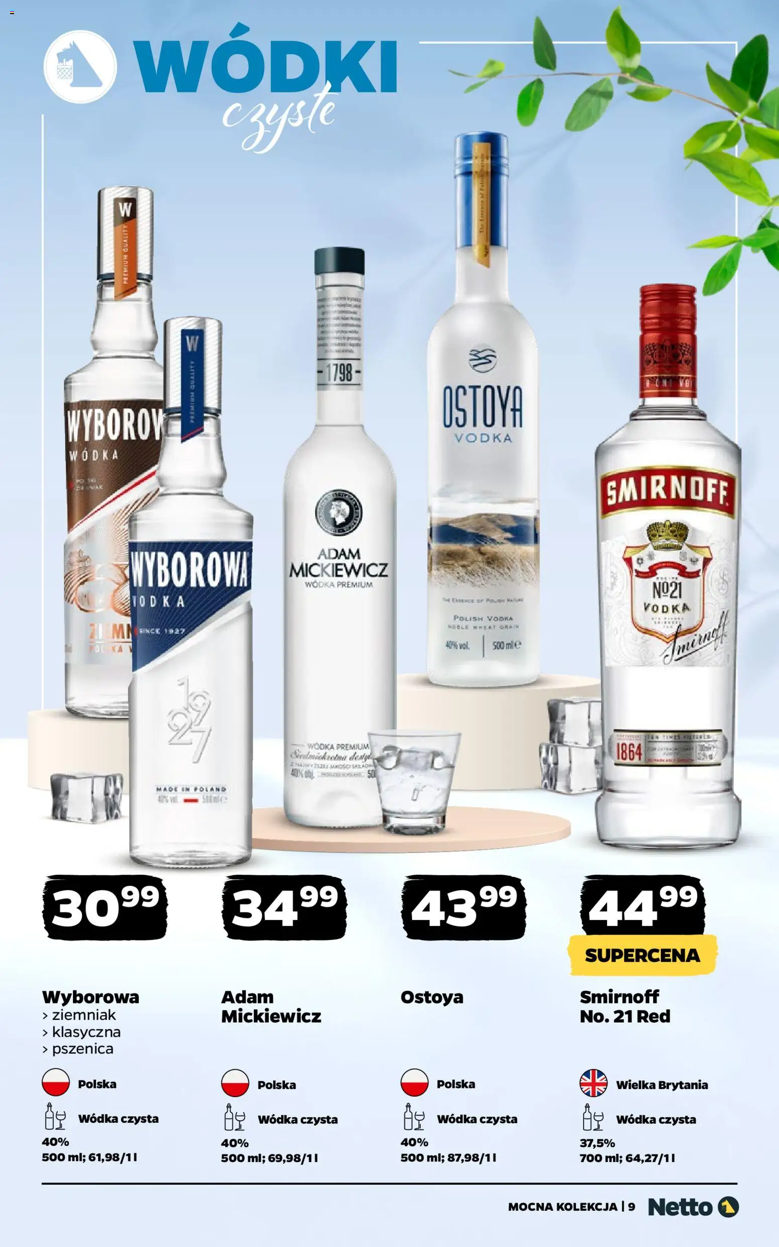 Netto gazetka - Alkohole mocne od 08.06.2026 | Strona: 9 | Produkty: Vodka, Wódka