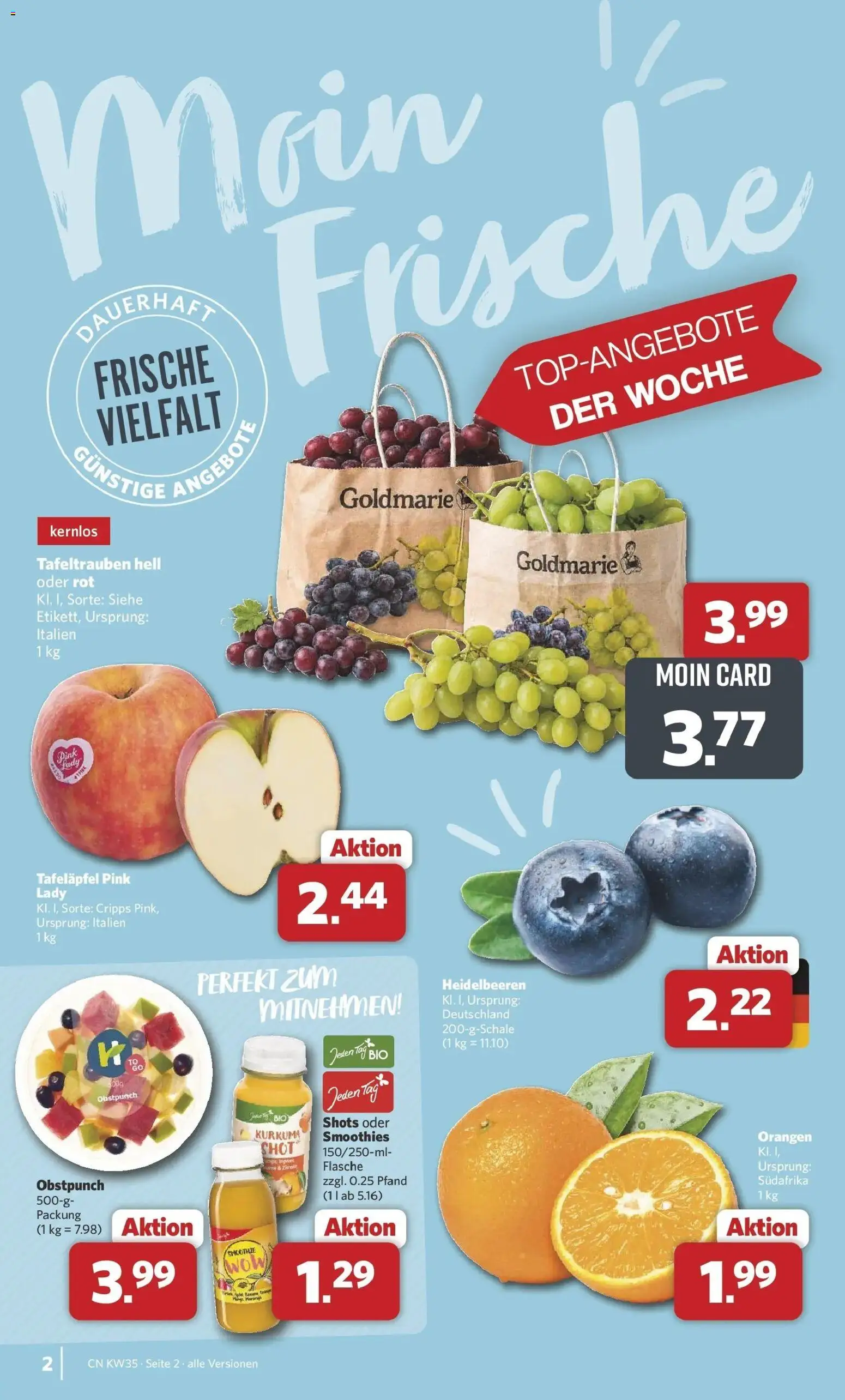 Combi Prospekt Twistringen (ab 24.08.2026) zum Blättern | Seite: 2 | Produkte: Orangen, Heidelbeeren