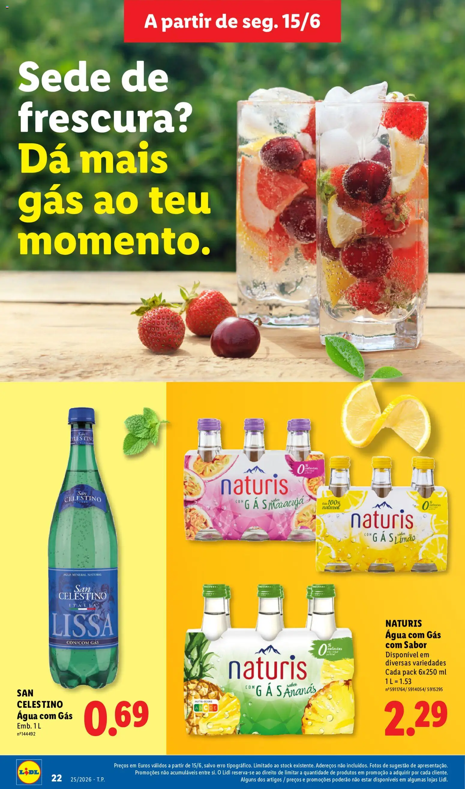 Lidl Folheto Especial │ válido de 15/06/2026 | Página: 22 | Produtos: Agua, Água mineral natural, Água com gás, Água mineral