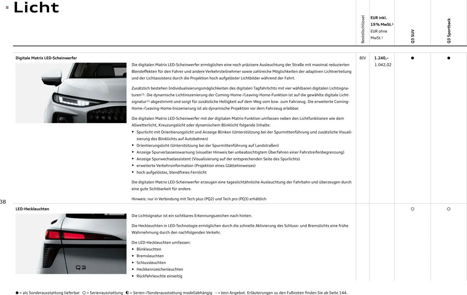 Audi Q3 – gültig ab 02.10.2026 | Seite: 38