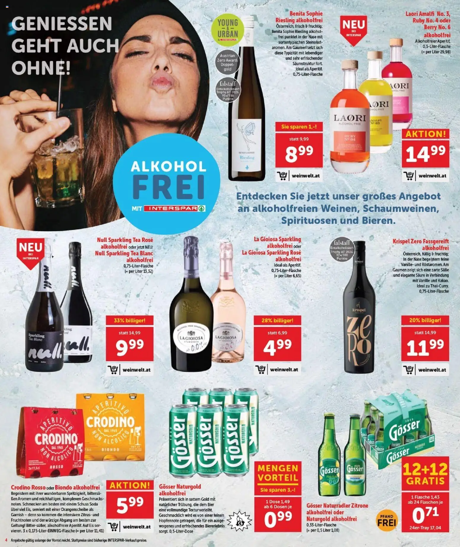 Interspar Flugblatt - Burgenland Sued gültig ab 18.06.2026 | Seite: 4 | Produkte: Eis, Zitrone, Bier