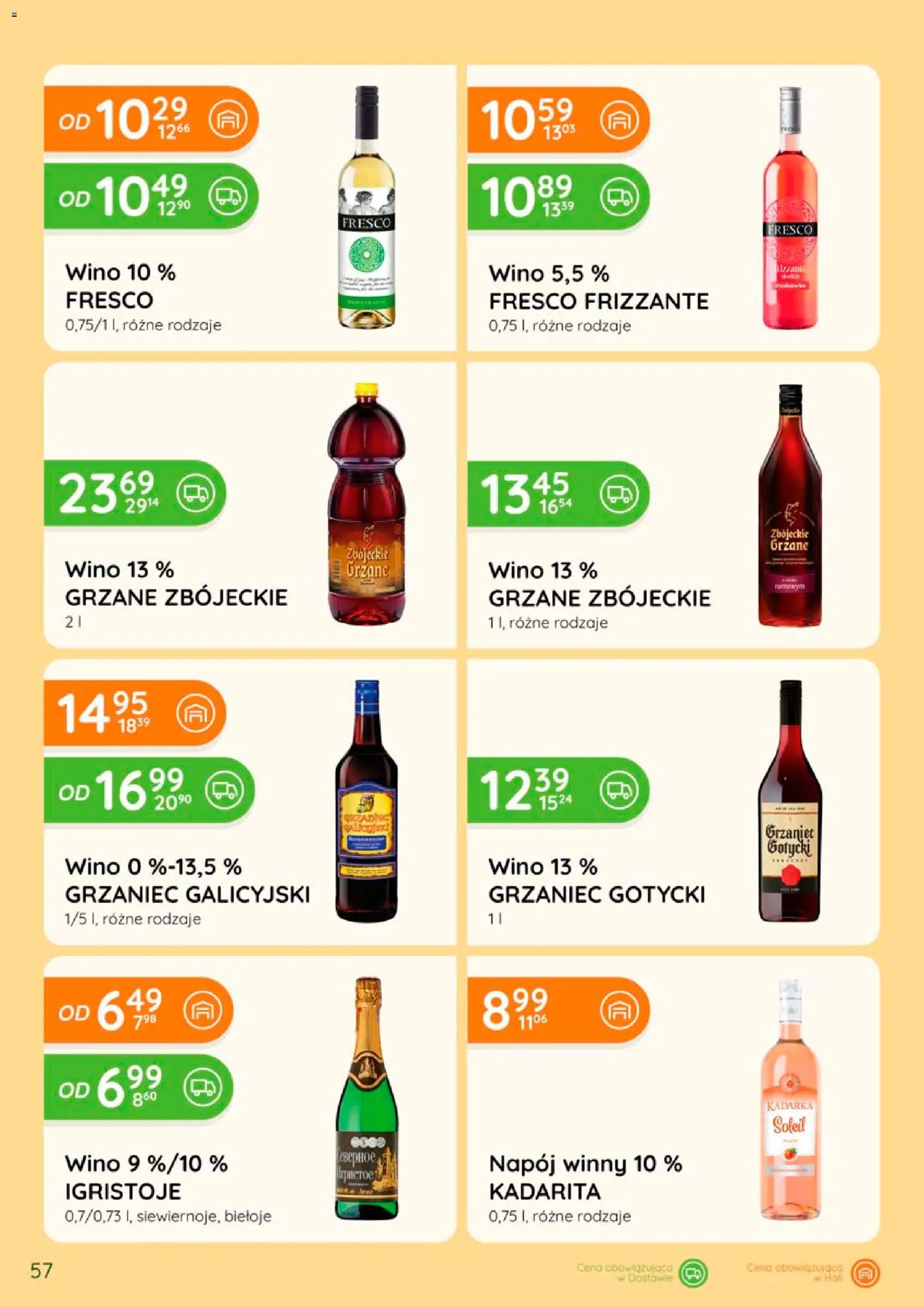Eurocash gazetka - Katalog Alkoholowy od 01.08.2026 | Strona: 57 | Produkty: Grzane wino, Wino, Fresco, Zbójeckie grzane