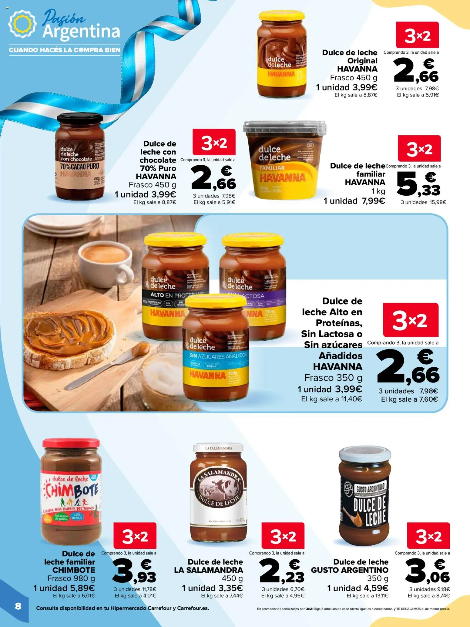 Carrefour Pasión Argentina │ válido desde el 06/10/2026 | Página: 8 | Productos: Dulce, Leche, Aceite, Chocolate