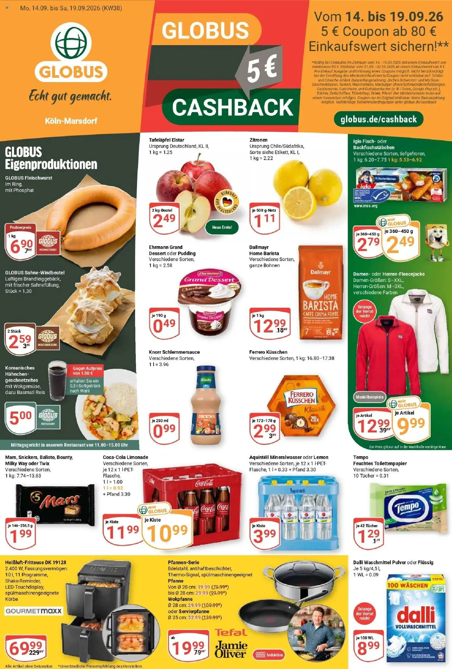 Globus Prospekt Köln (ab 14.09.2026) » Angebote online | Seite: 1 | Produkte: Twix, Fisch, Uhr, Toilettenpapier