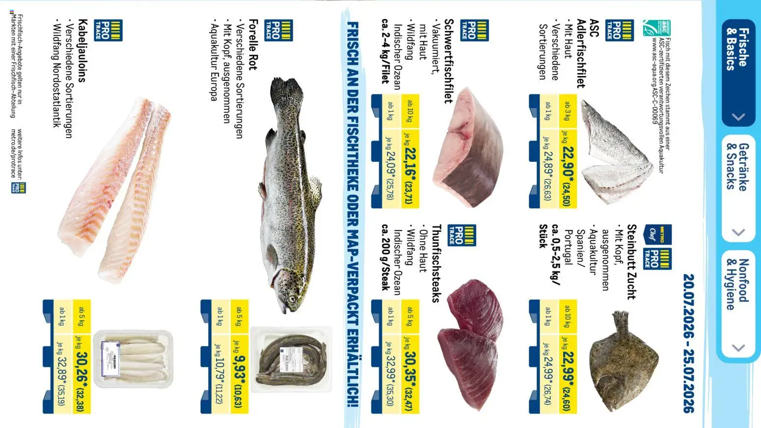 Metro Prospekt – gültig ab 20.07.2026 | Seite: 7 | Produkte: Fisch