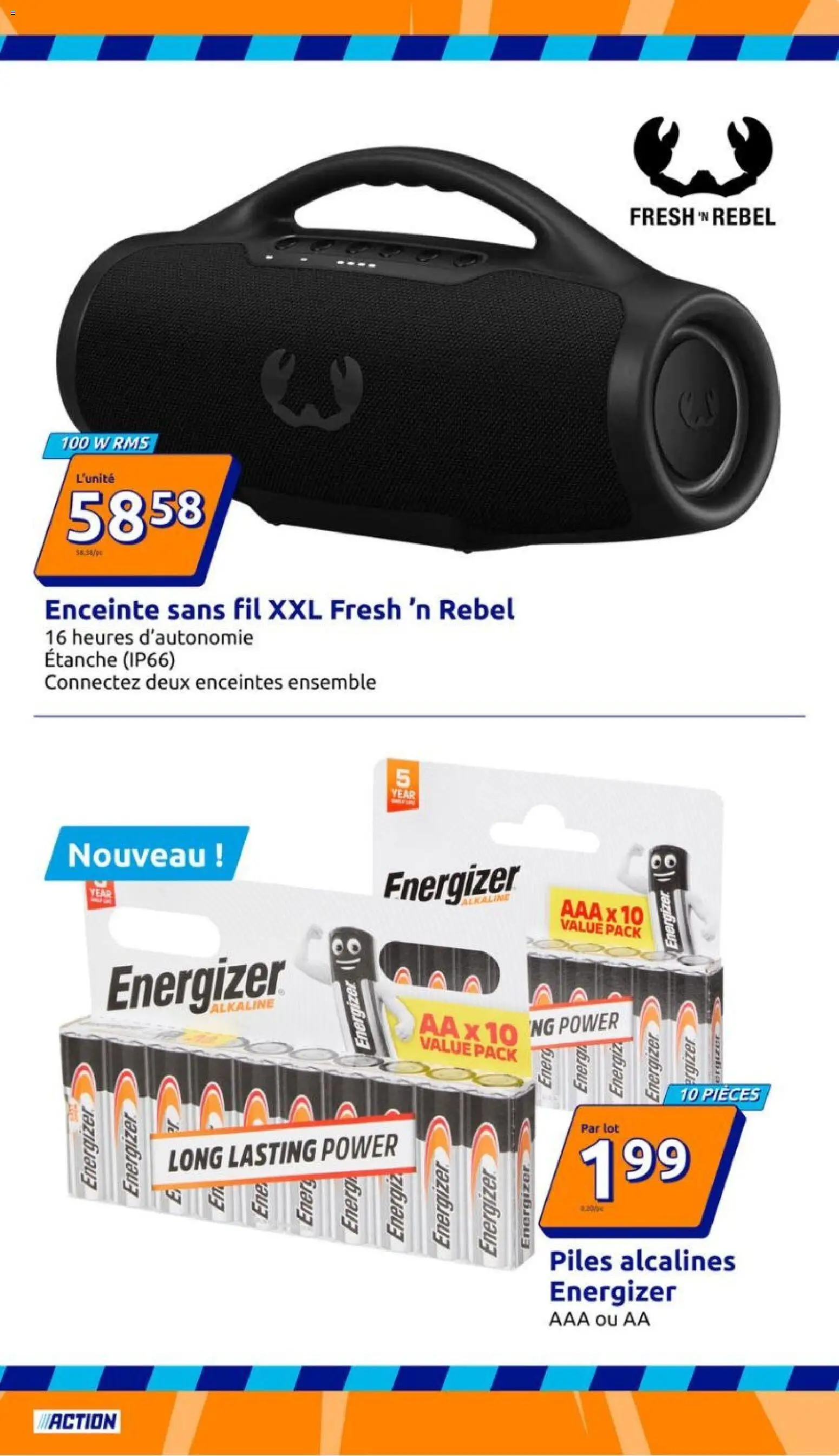 {H1} | Page: 13 | Produits: Enceinte, Piles