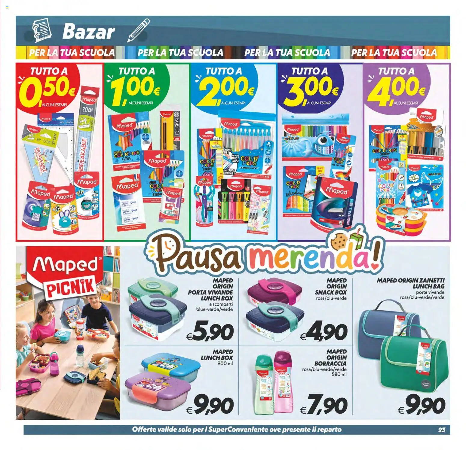 Volantino SuperConveniente del 01/09/2026 | Pagina: 23 | Prodotti: Porta, Borraccia