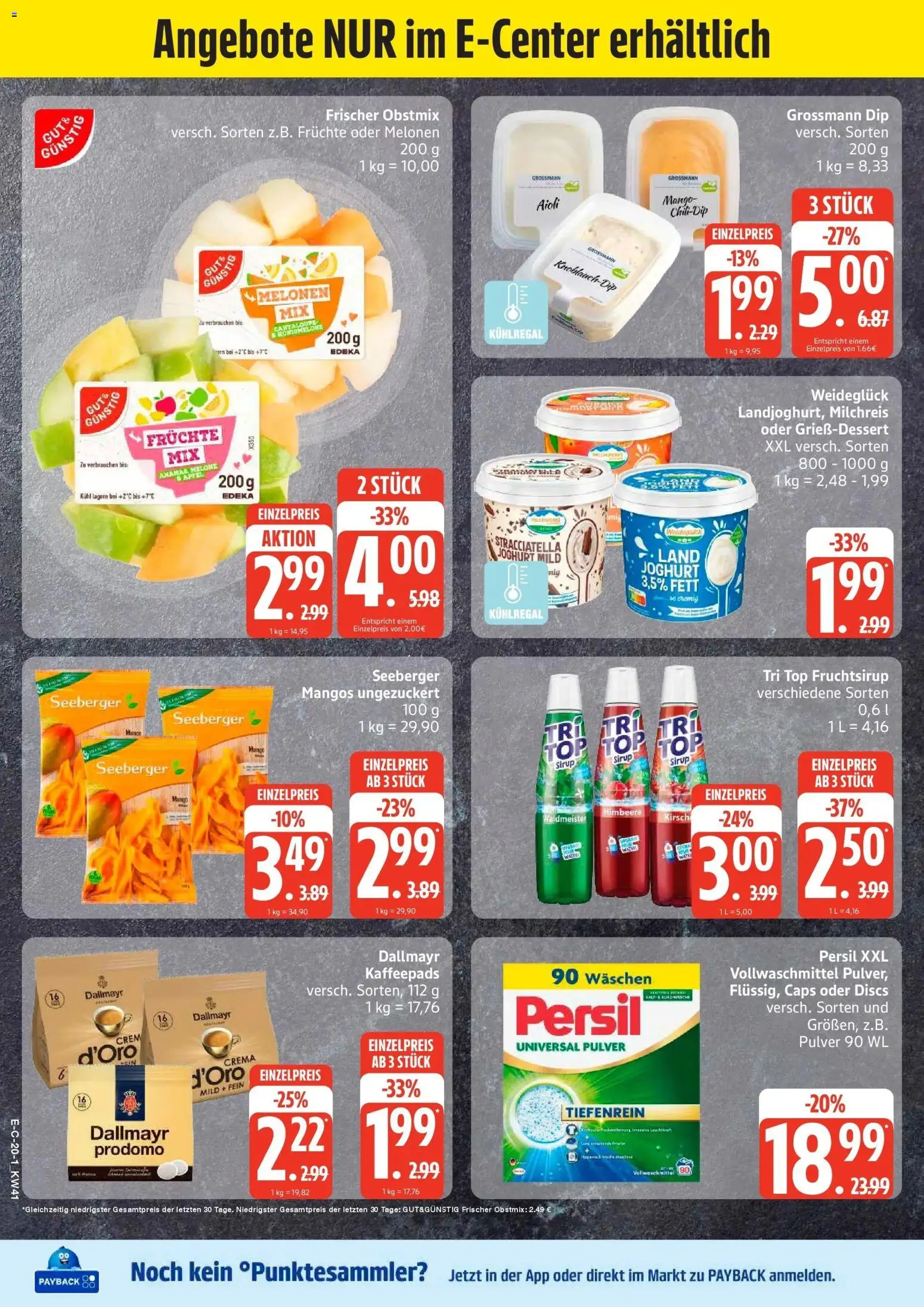 Edeka Prospekt Tostedt (ab 05.10.2026) » Angebote Online | Seite: 27 | Produkte: Kaffeepads, Sirup, Mango, Himbeere