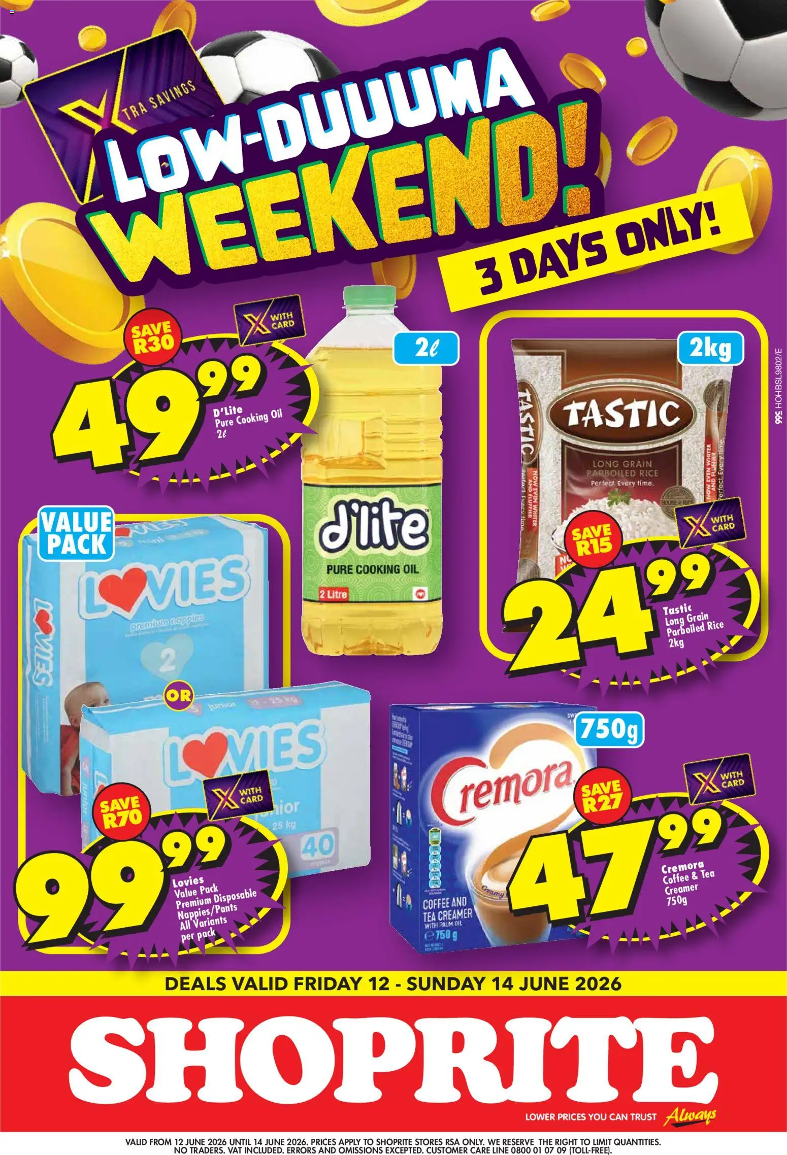 New Shoprite catalogue – valid from 12.06.2026 | Page: 1 | Products: Creamer, Oil, Coffee, Tea