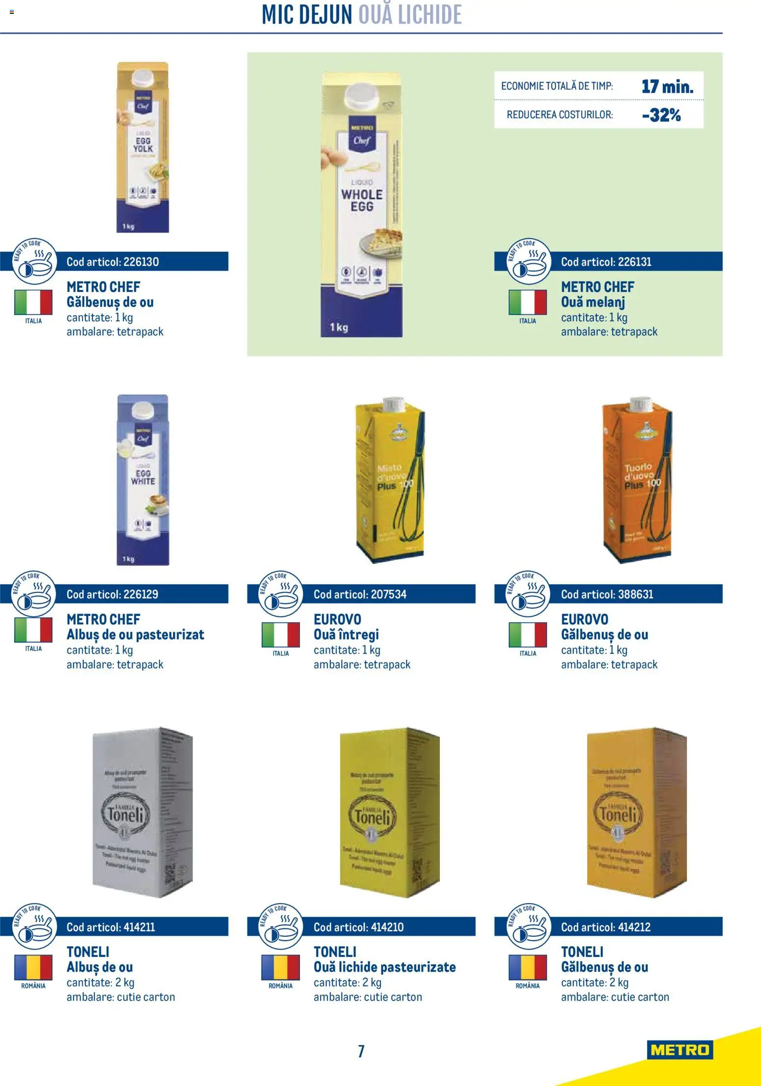 Noul catalog Metro – valabil de la 21.04.2026 | Pagină: 7 | Produse: Cutie, Ouă, Plus