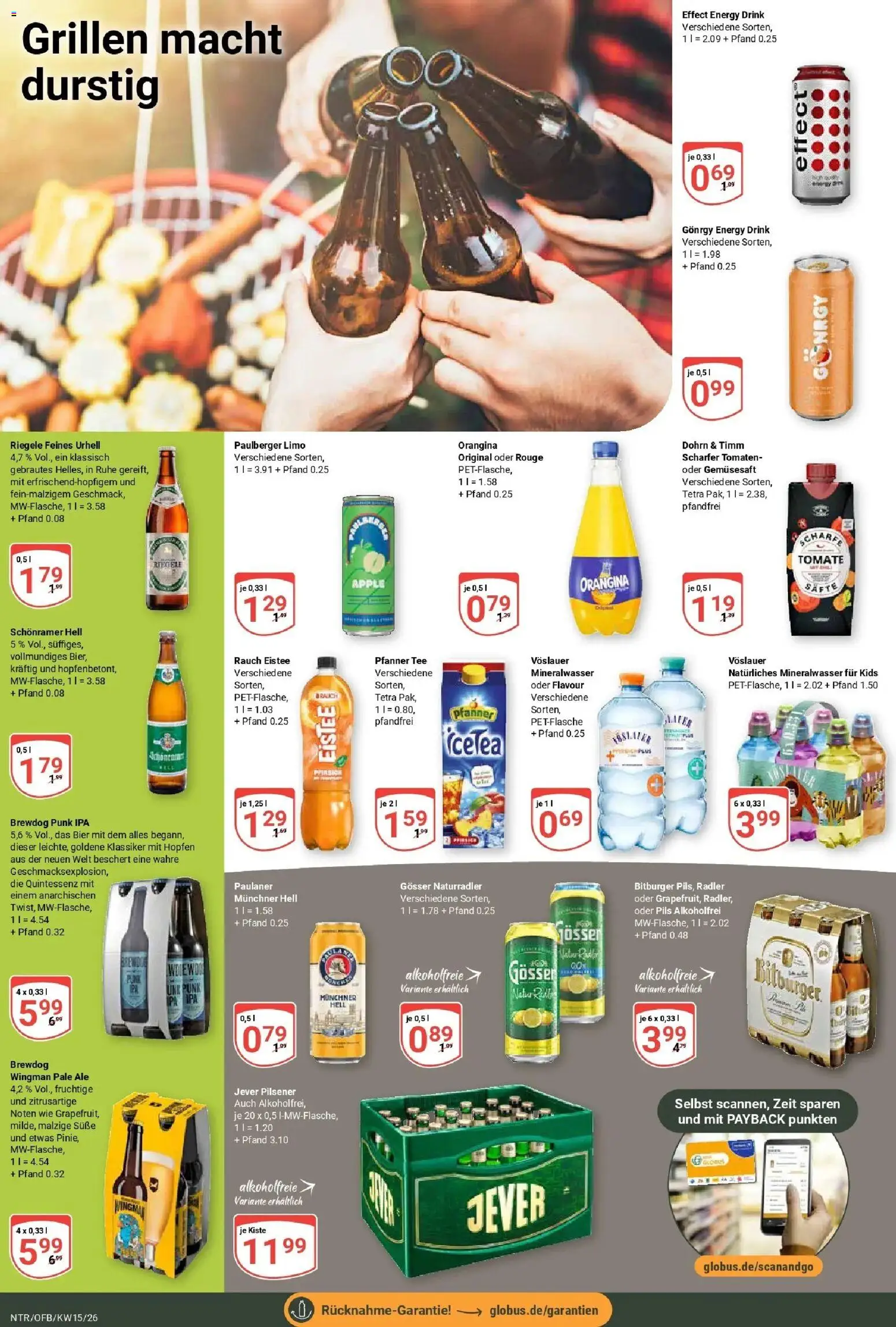 Globus prospekt Neutraubling	 – gültig ab 07.04.2026 | Seite: 15 | Produkte: Pils, Apple, Radler, Paulaner