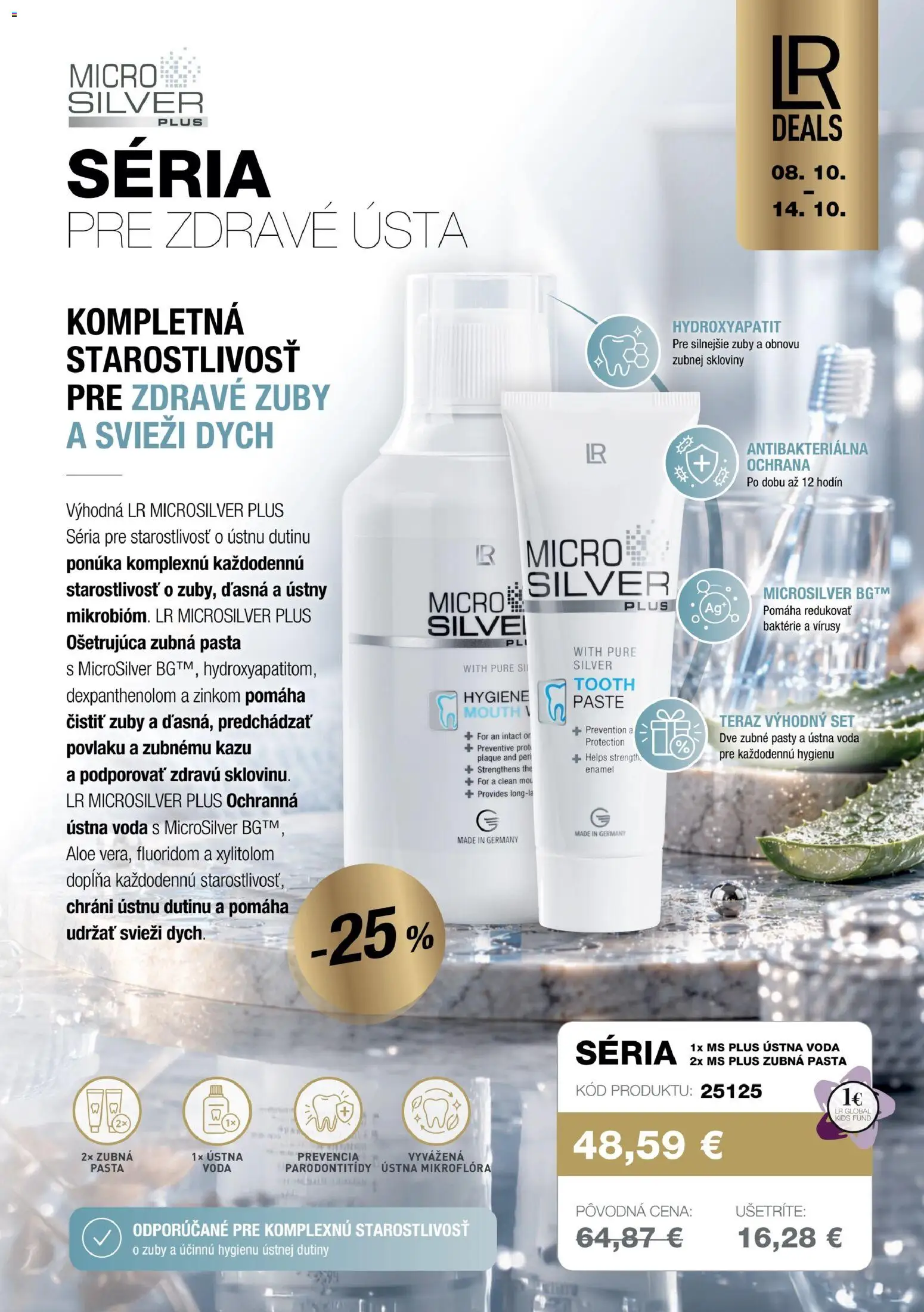 Nové LR akcie – leták je platný od 08.10.2026 | Strana: 5 | Produkty: Zubná pasta, Ústna voda, Voda