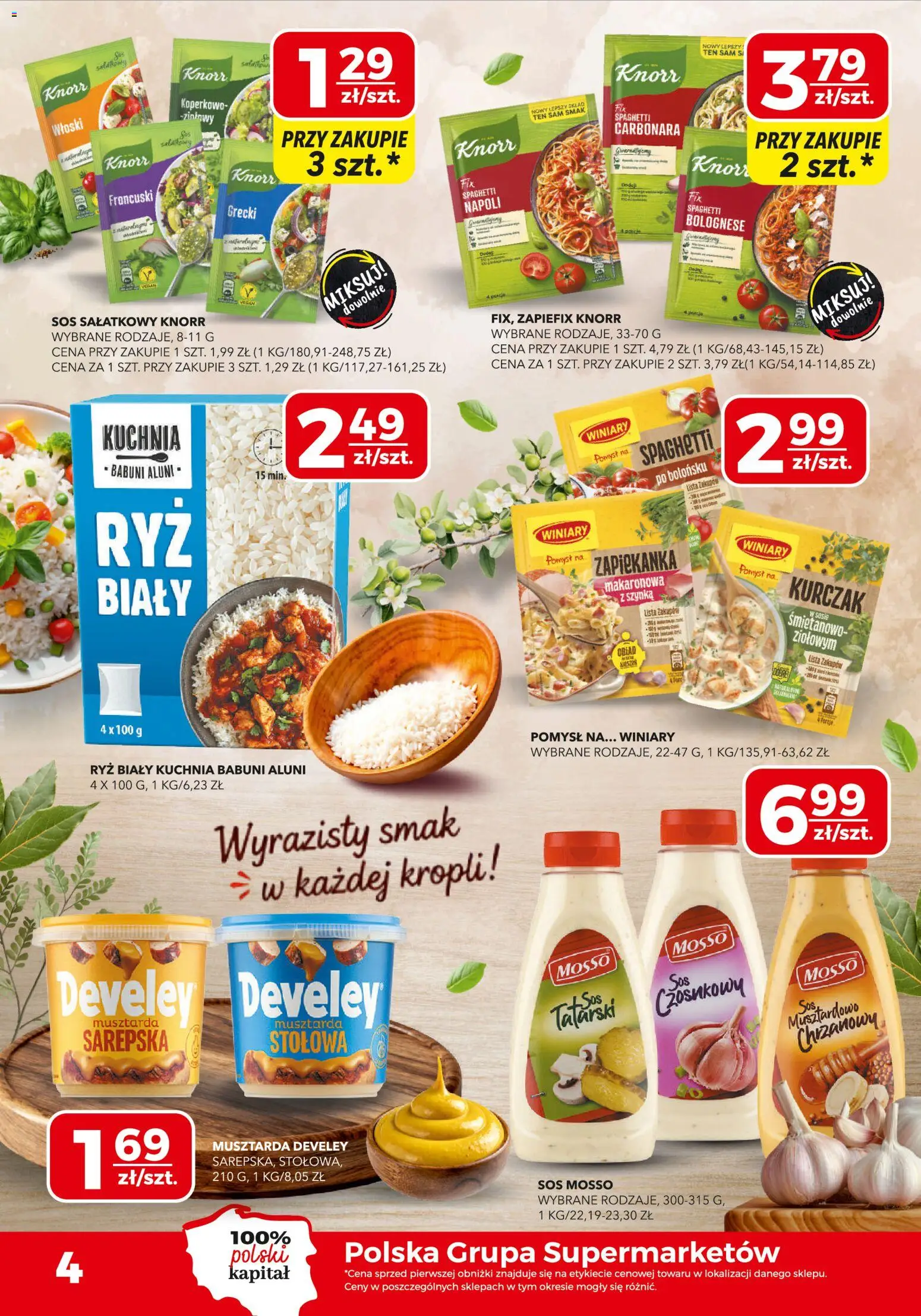 Top Market gazetka od 07.05.2026 | Strona: 4 | Produkty: Carbonara, Musztarda, Ryż, Sos