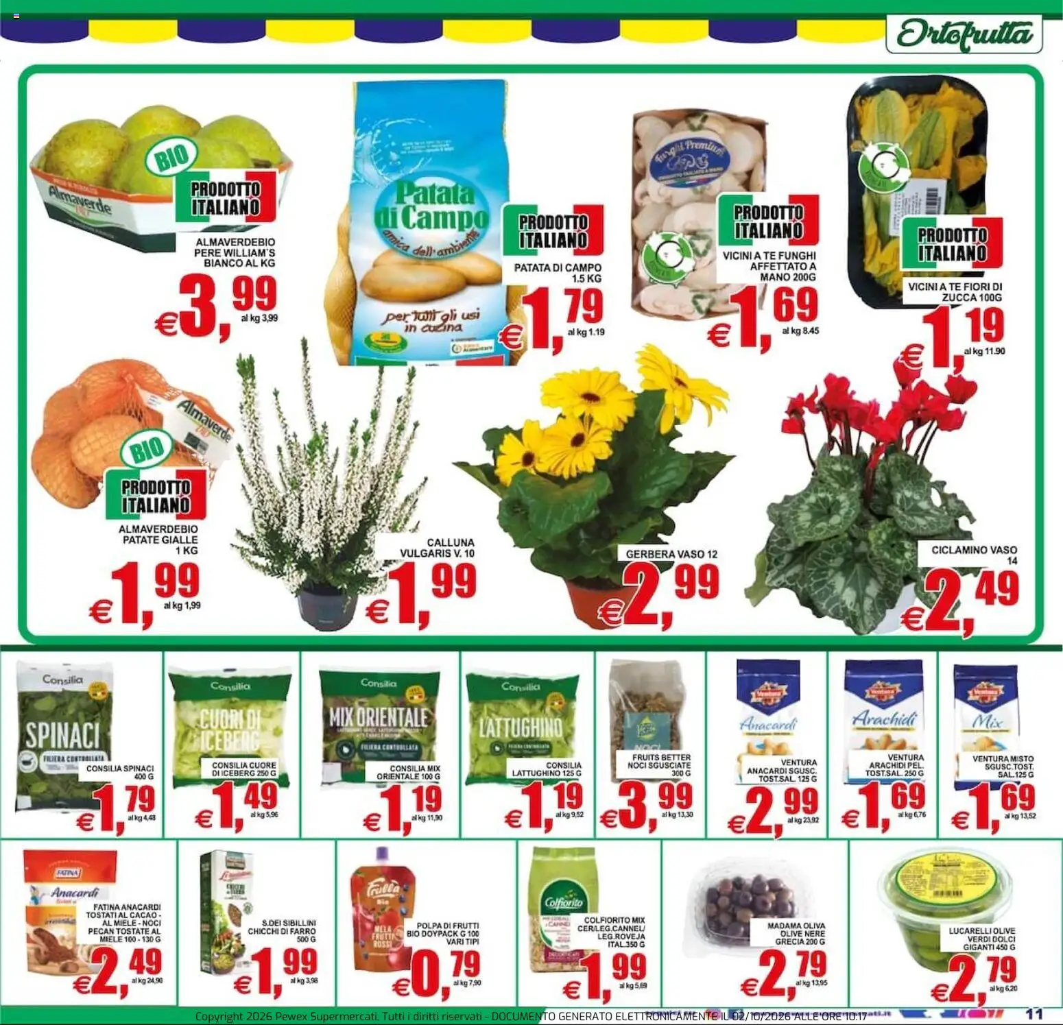 Volantino Pewex del 02/10/2026 | Pagina: 11 | Prodotti: Noci, Funghi, Arachidi, Cacao