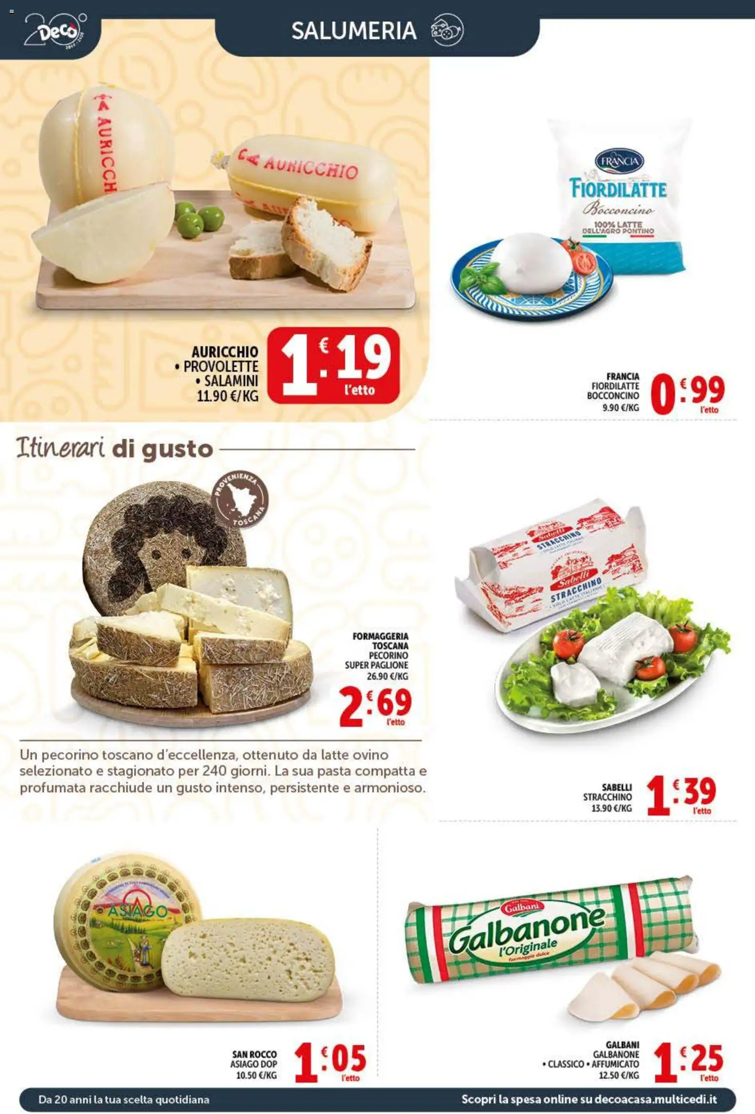 Volantino Decò del 20.05.2026 | Pagina: 2 | Prodotti: Latte, Formaggio, Stracchino, Ovino