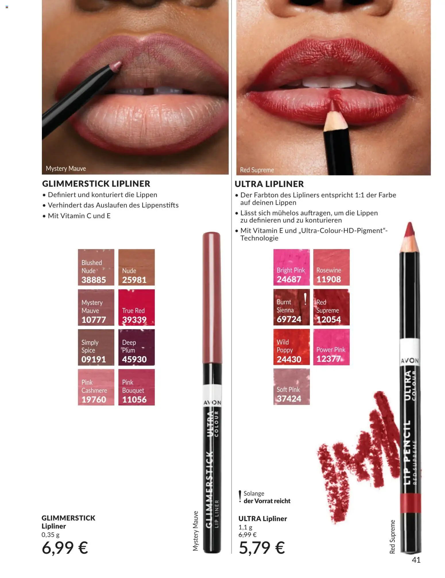 AVON Katalog Juli 2026 – gültig ab 01.07.2026 | Seite: 41 | Produkte: Lipliner