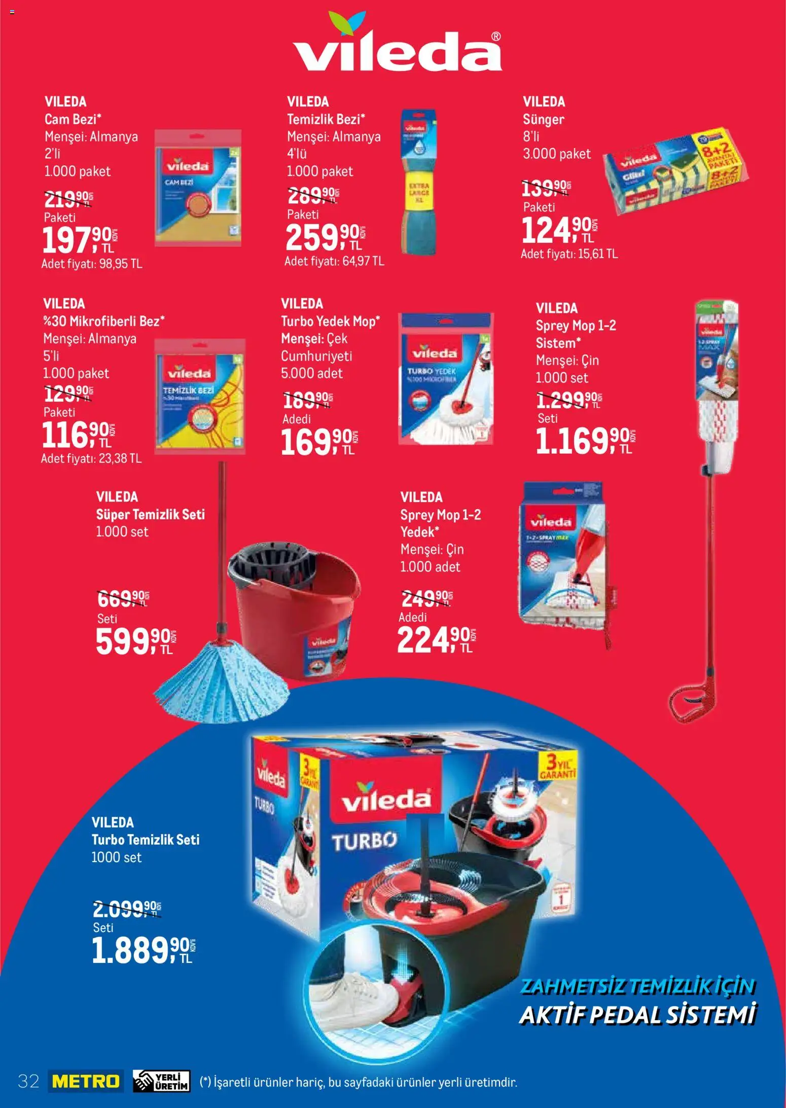 Metro - Temizlik | Kişisel bakım - 01.03.2026 tarihinden itibaren geçerlidir | Sayfa: 32 | Ürünler: Cin