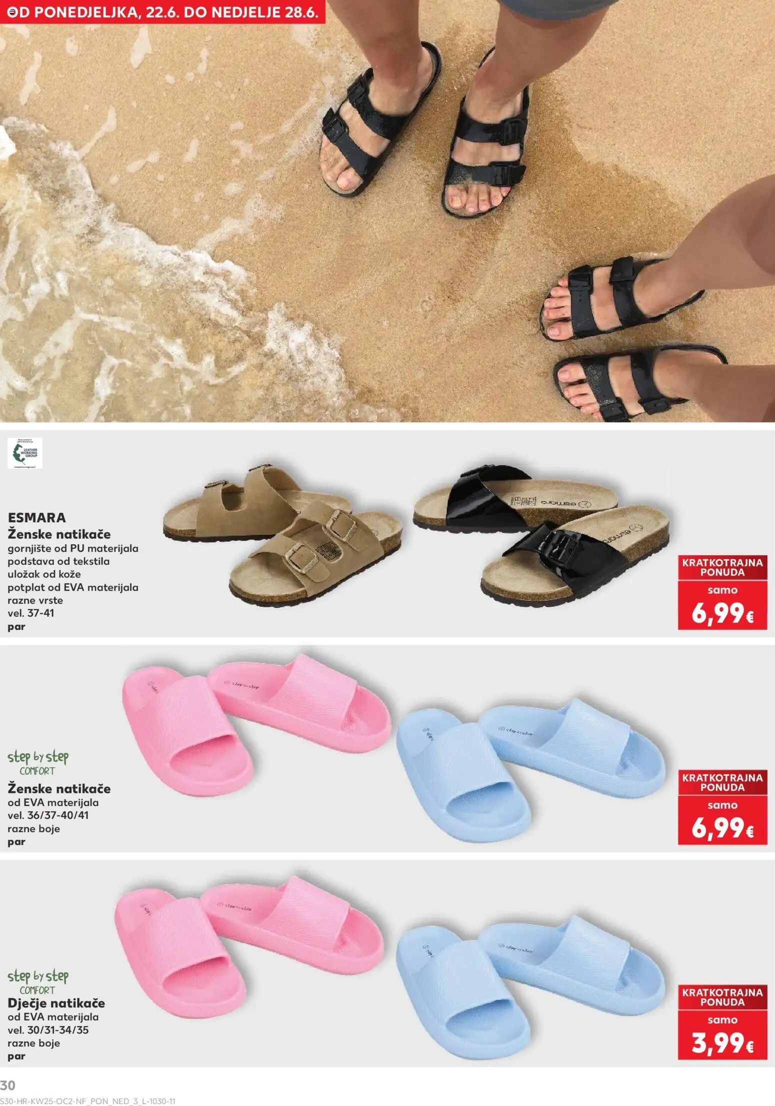 Kaufland katalog | vrijedi od 17.06.2026 | Stranica: 30 | Proizvodi: Natikače