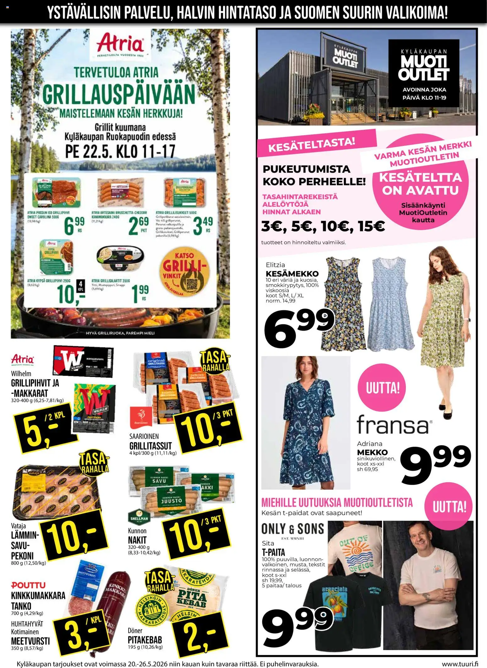 Tuuri tarjoukset – voimassa 20.05.2026 alkaen | Sivu: 9 | Tuotteet: Meetvursti, Nakit, Pekoni, Juusto