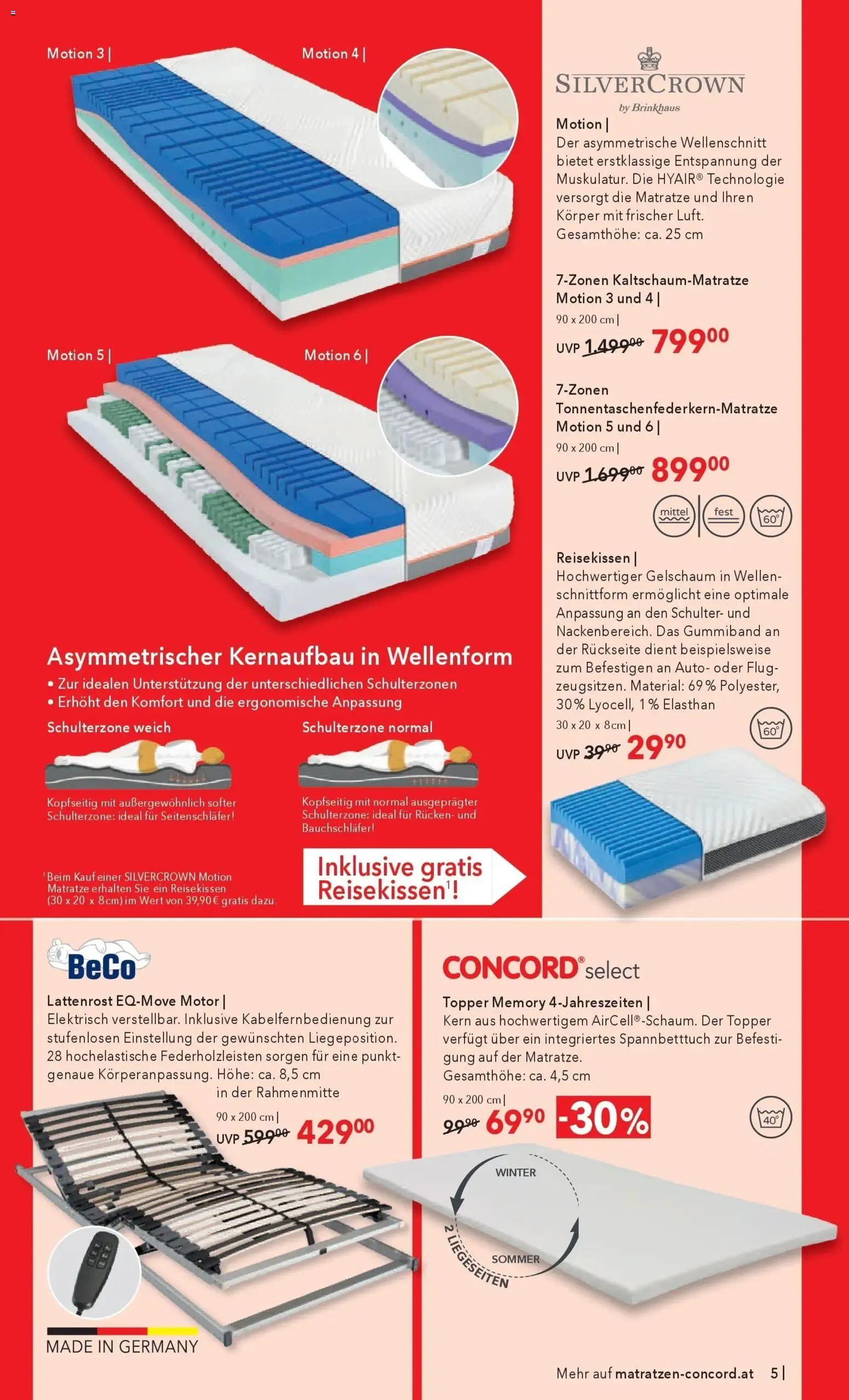 Matratzen Concord Klagenfurt am Wörthersee gültig ab 24.06.2026 | Seite: 5 | Produkte: Matratze, Lattenrost