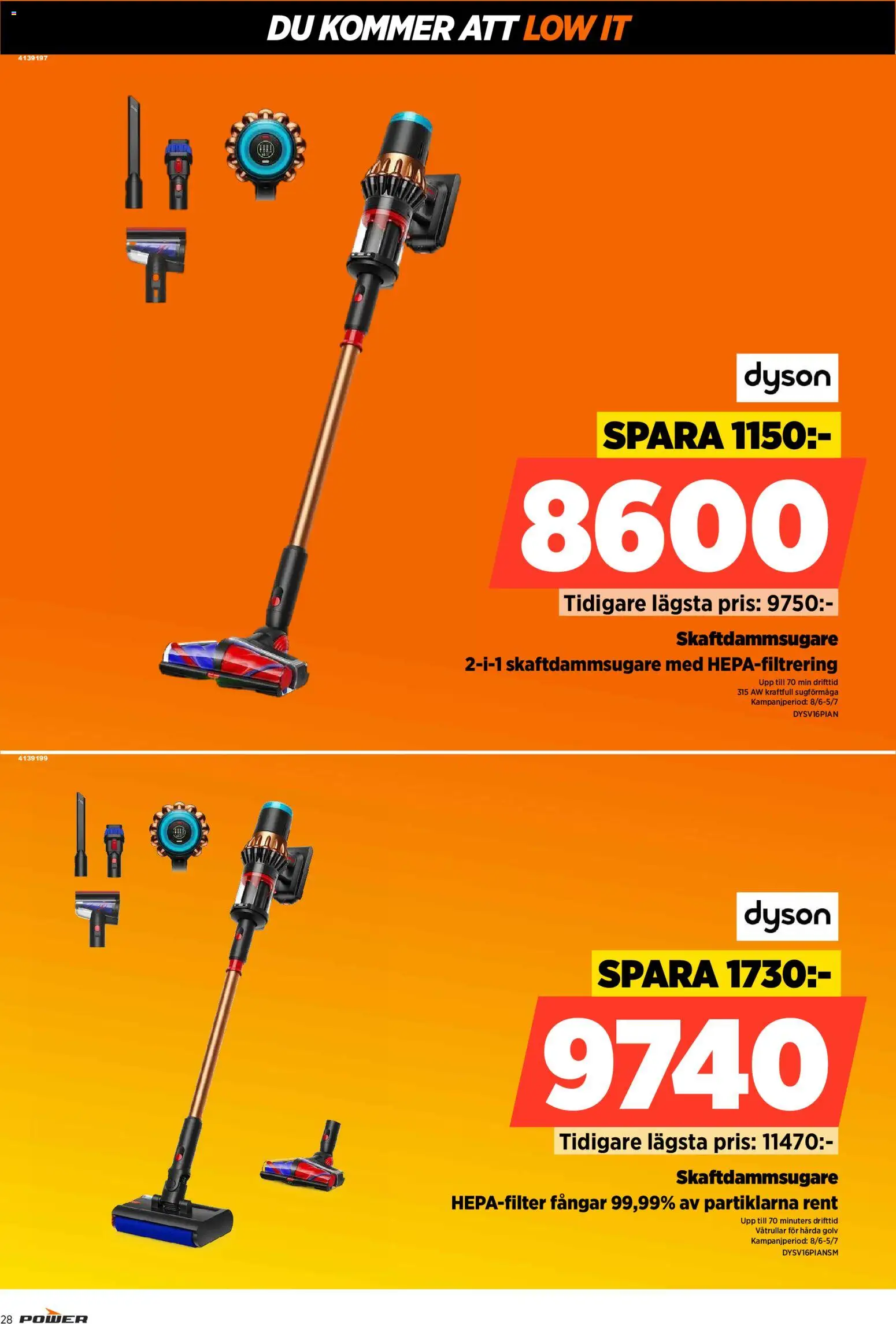 Power reklamblad aktuell från 08.06.2026 | Sida: 28 | Produkter: Skaftdammsugare