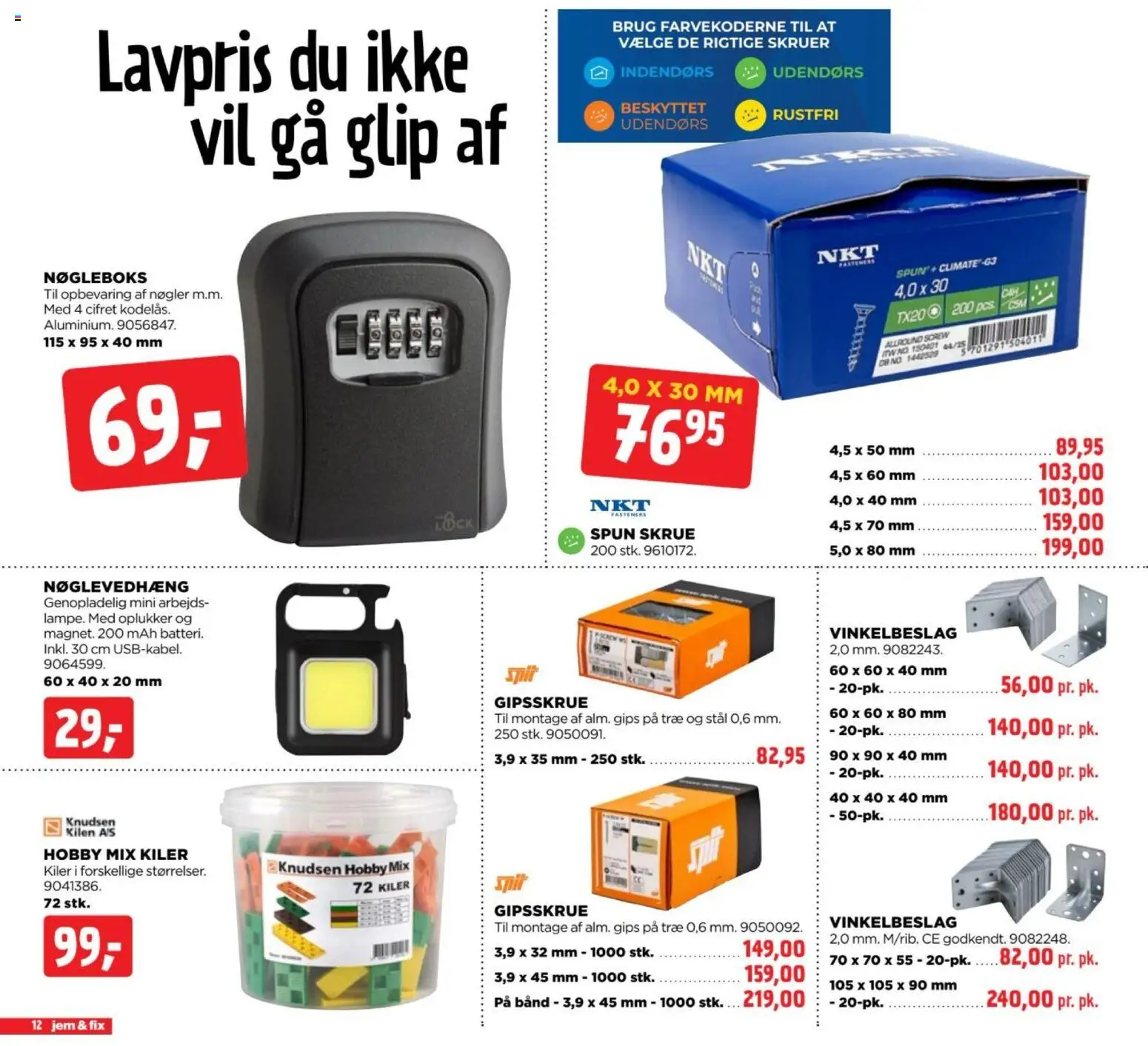 Jem & fix tilbudsavis – gyldig fra 23/08/2026 | Side: 12 | Produkter: Skrue
