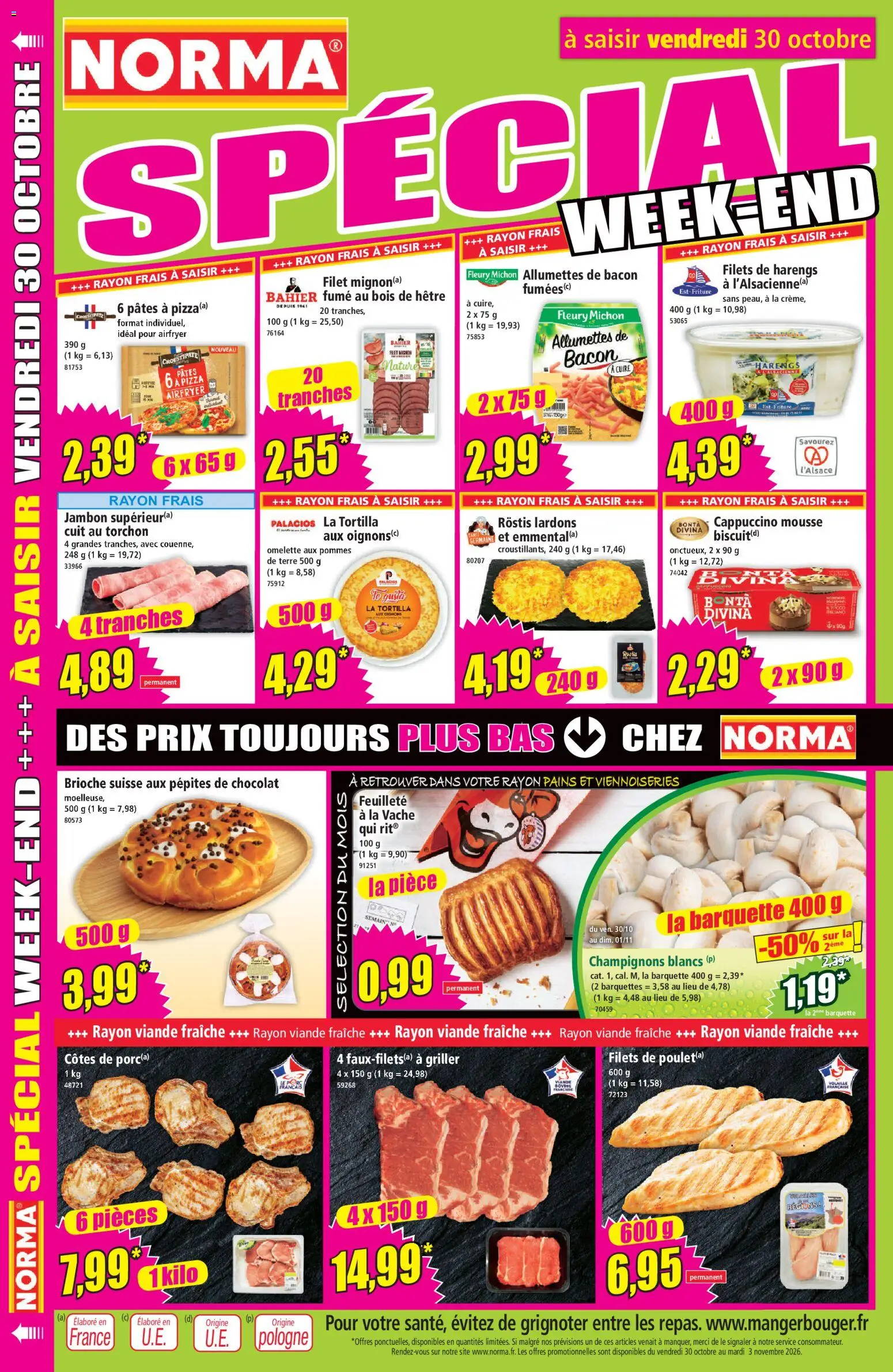 {H1} | Page: 12 | Produits: Pépites de chocolat, Brioche, Viande, Oignons
