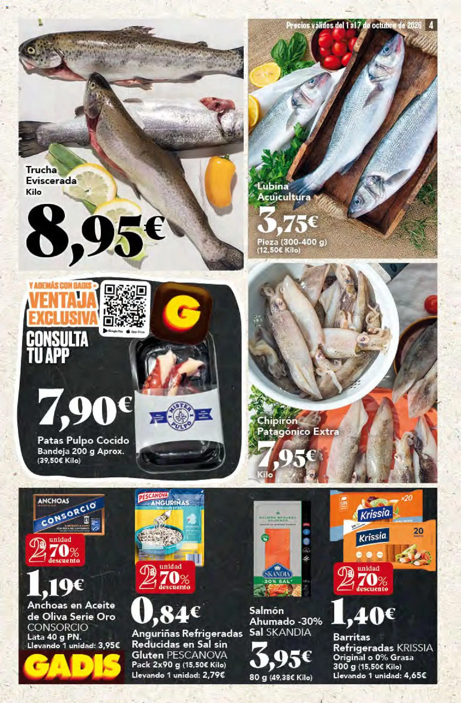 Gadis - folleto │ válido desde el 01/10/2026 | Página: 4 | Productos: Anchoas, Aceite, Salmón, Sal