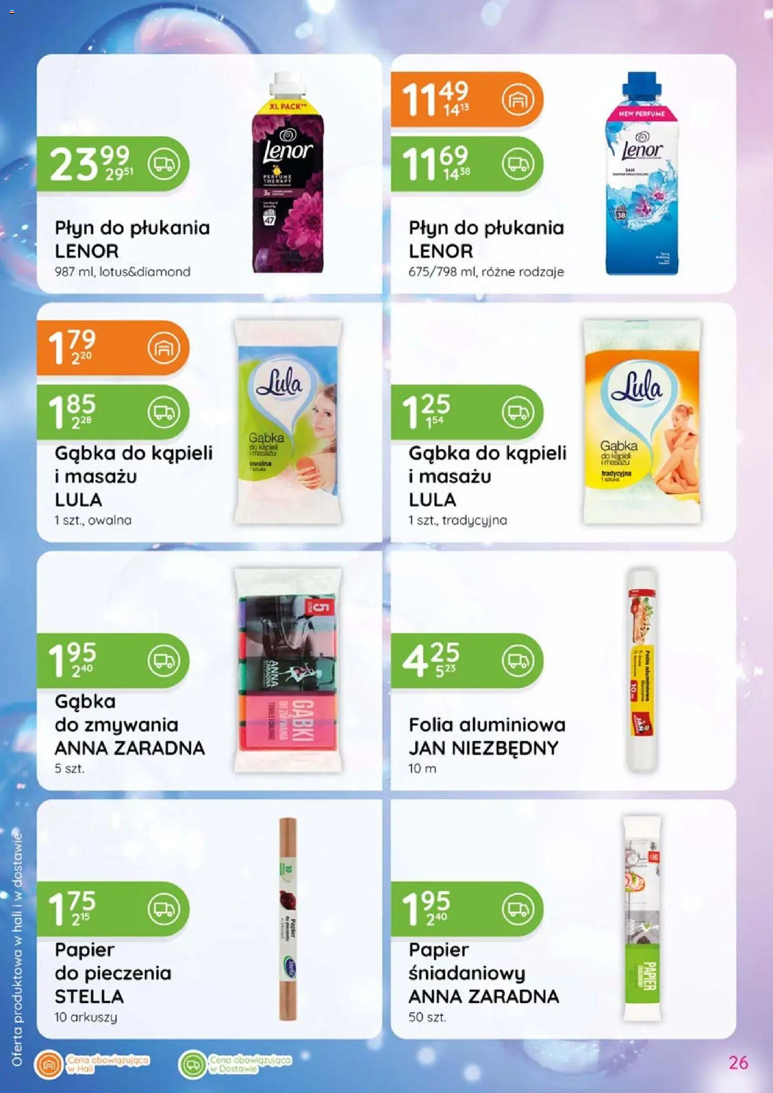 Eurocash gazetka - Katalog Chemiczny od 06.08.2026 | Strona: 26 | Produkty: Płyn do płukania, Folia aluminiowa, Folia, Płyn do płukania Lenor