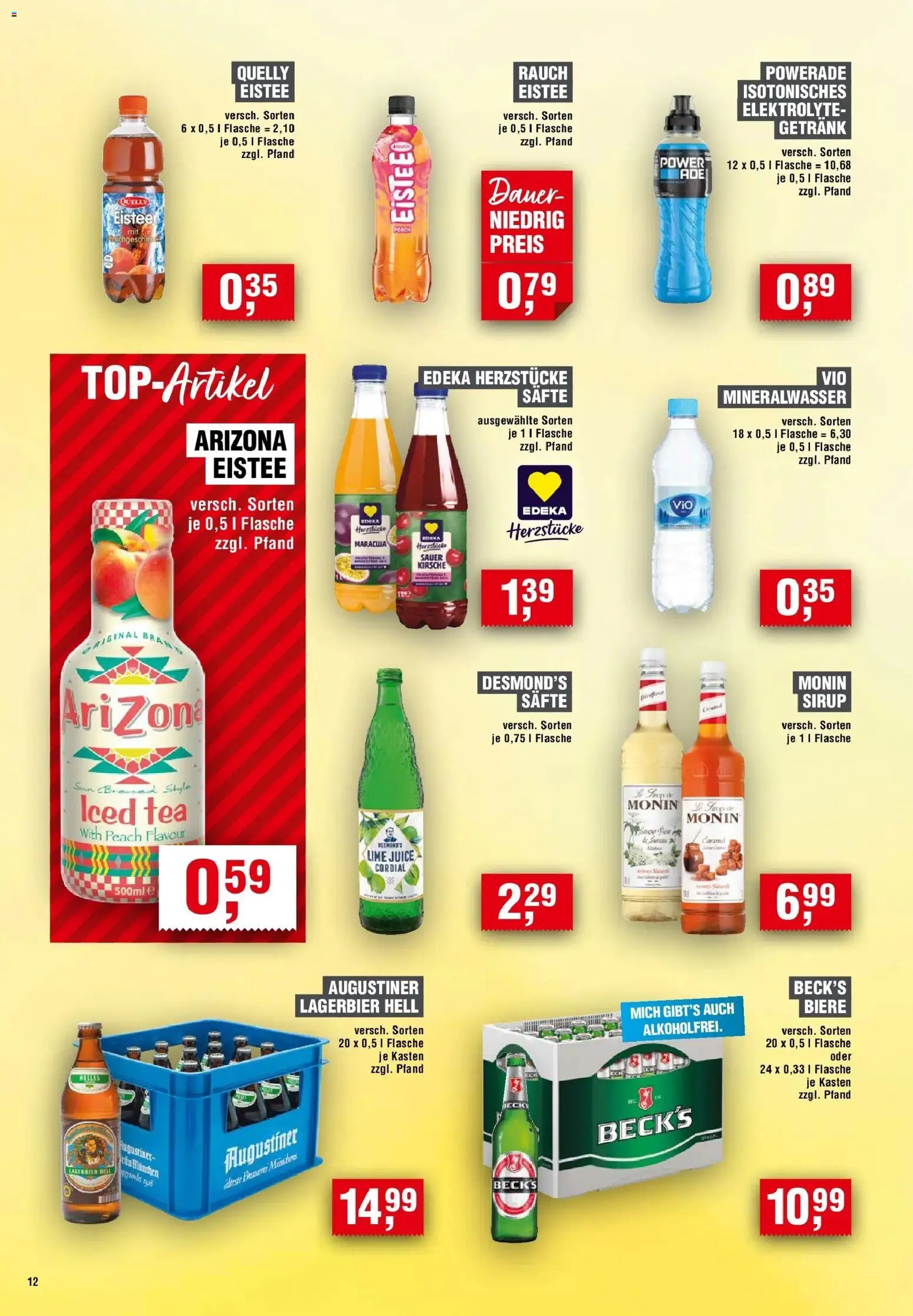 Edeka Prospekt Bochum (ab 20.08.2026) » Angebote Online | Seite: 12 | Produkte: Sirup, Mineralwasser, Powerade
